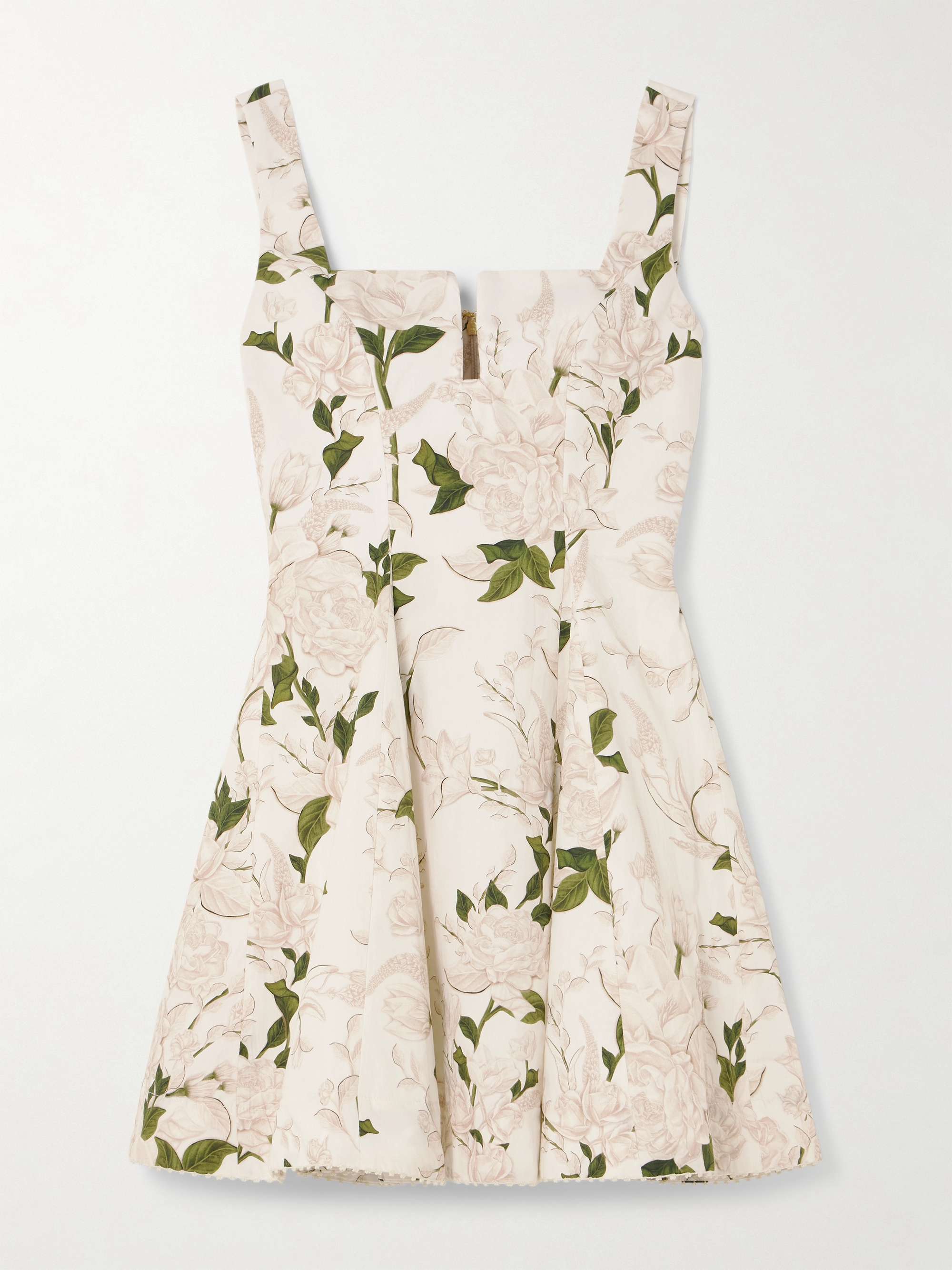Gardenia floral-print cotton mini dress hero visual