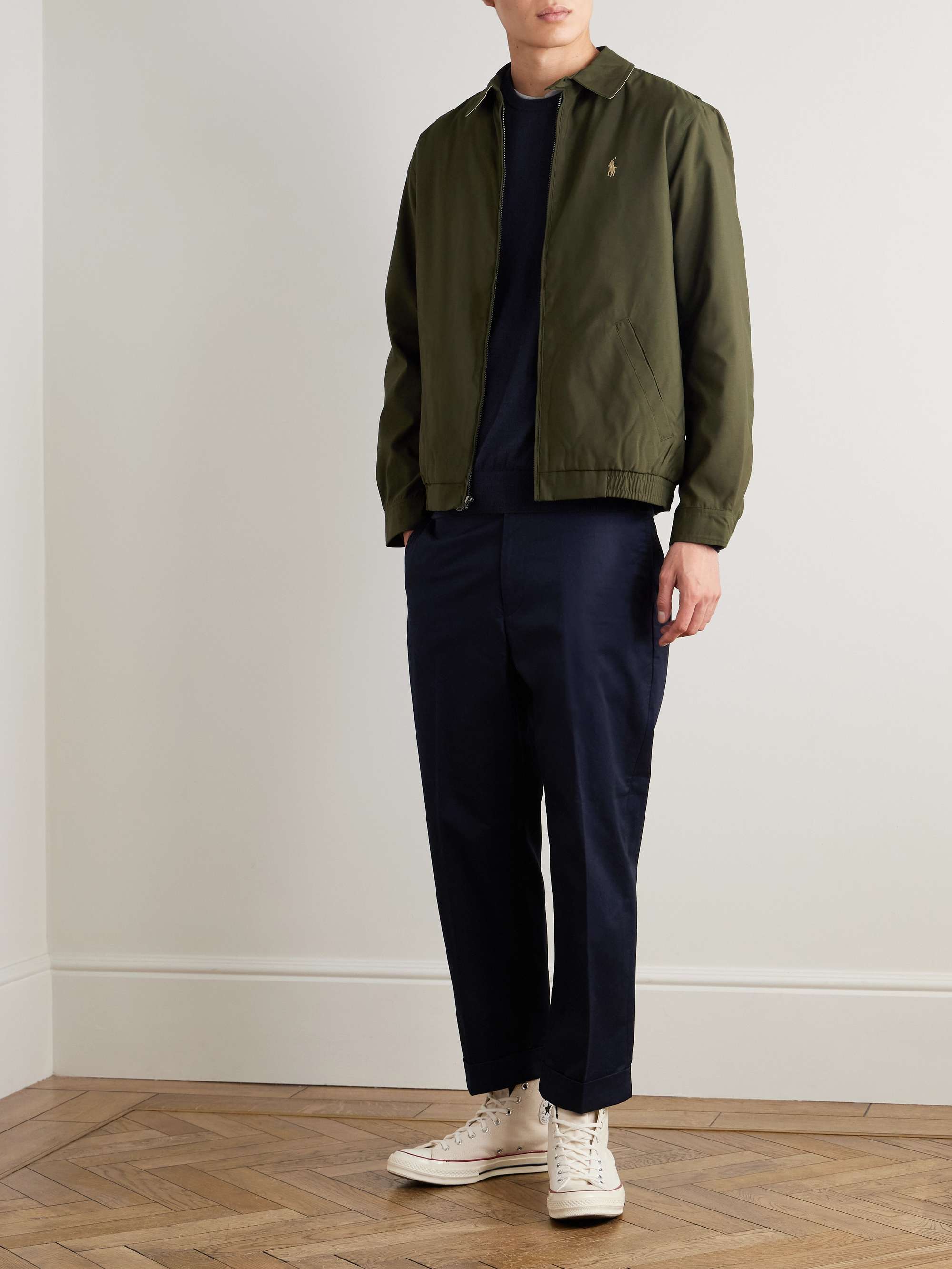 Logo-Embroidered Twill Jacket view