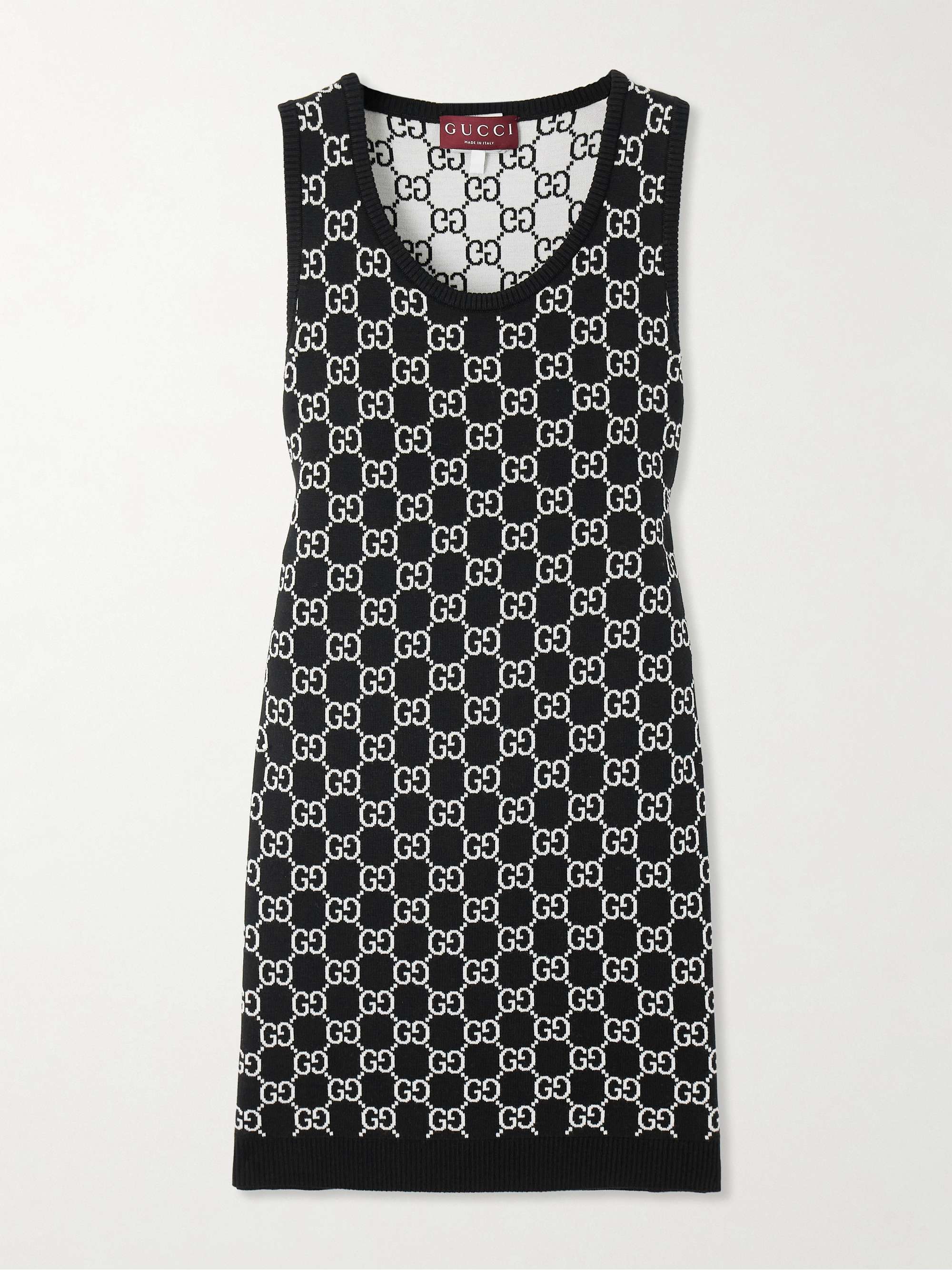 Reversible logo-jacquard wool-blend mini dress hero visual