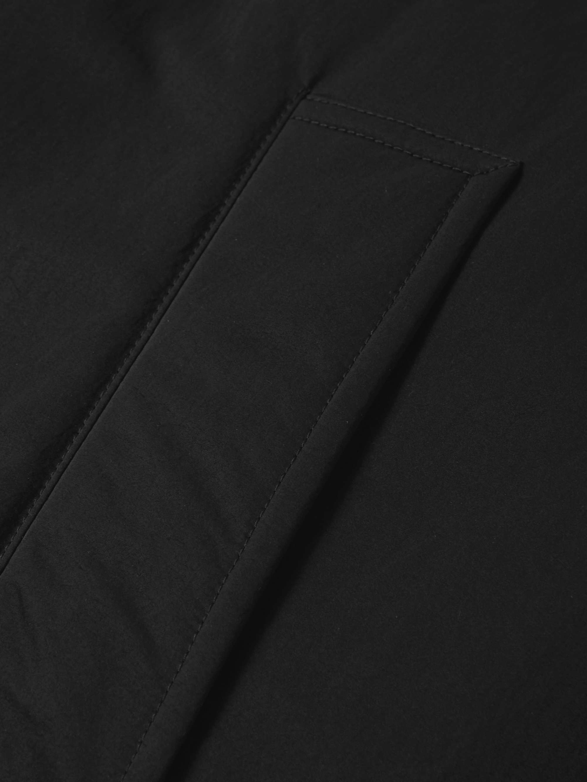 Intrecciato Leather-Trimmed Matte-Shell Down Jacket view