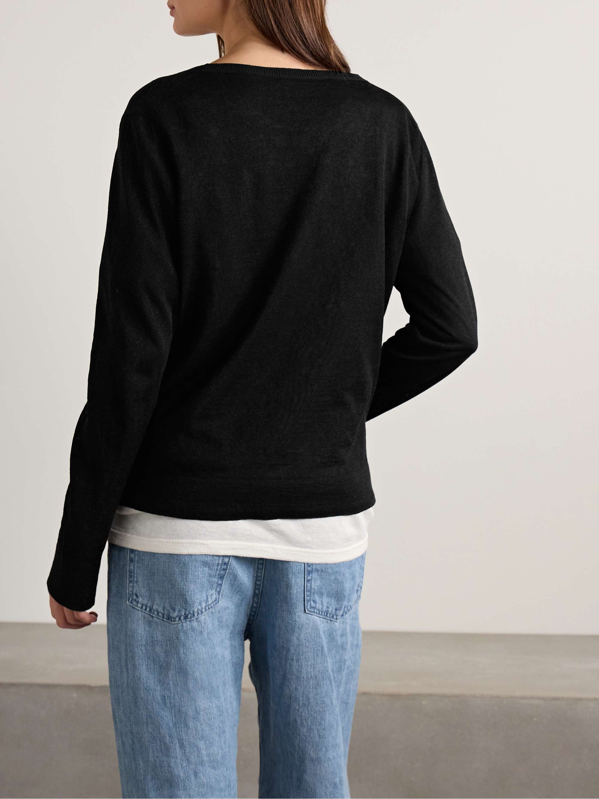 Jheel linen-blend cardigan view
