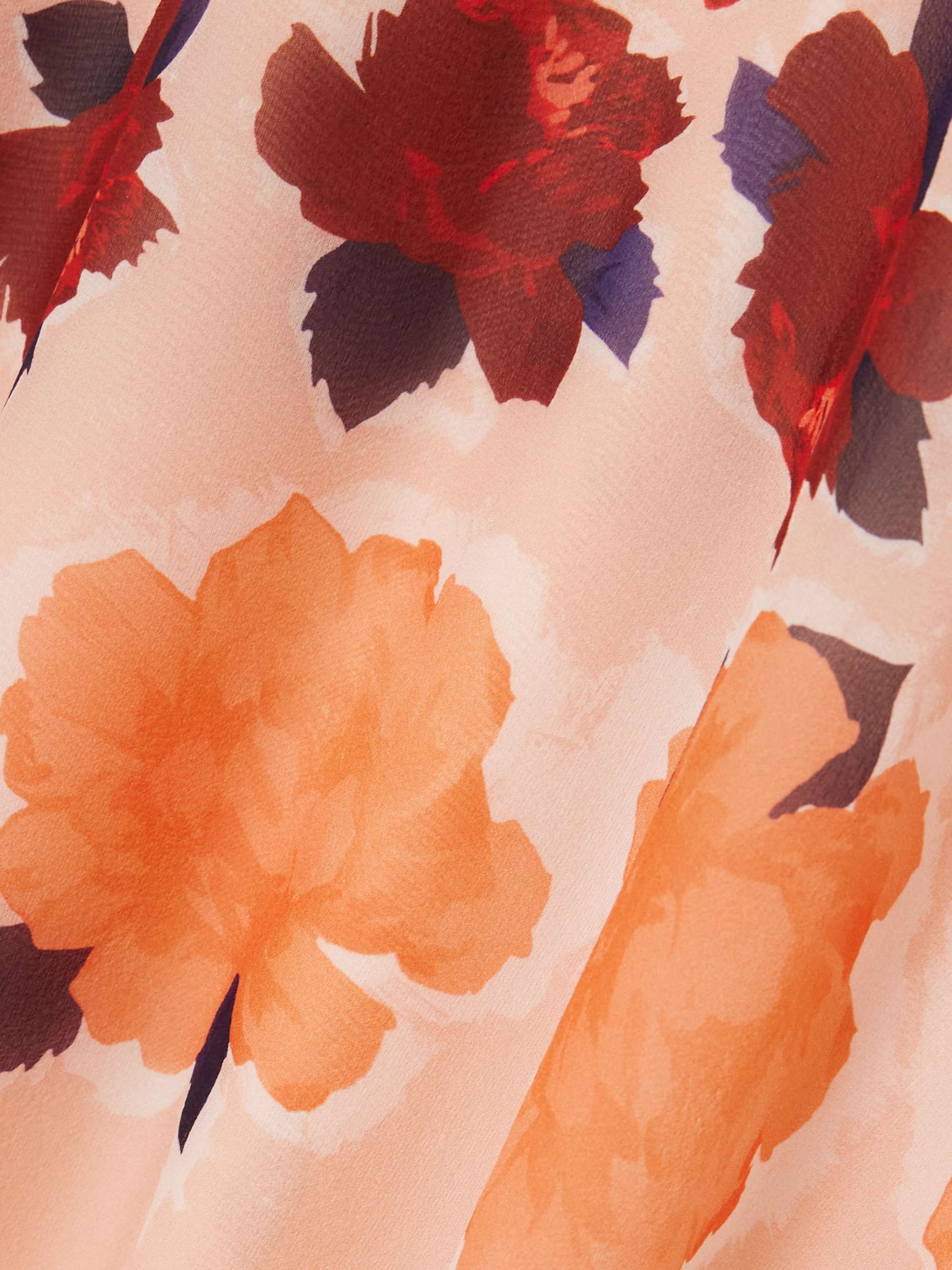 Margot gathered floral-print silk-georgette midi dress view