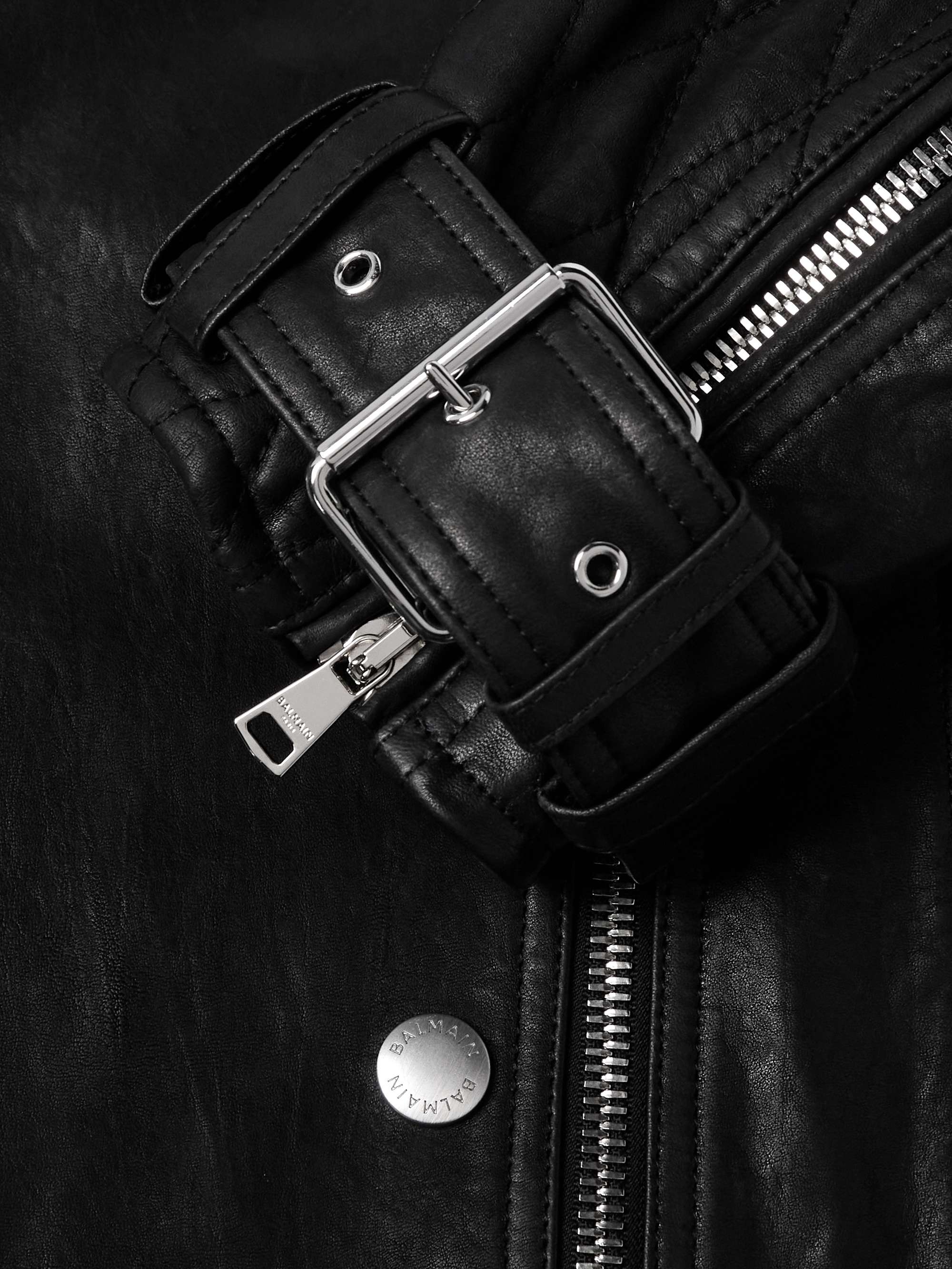 Quilted Leather Jacket view