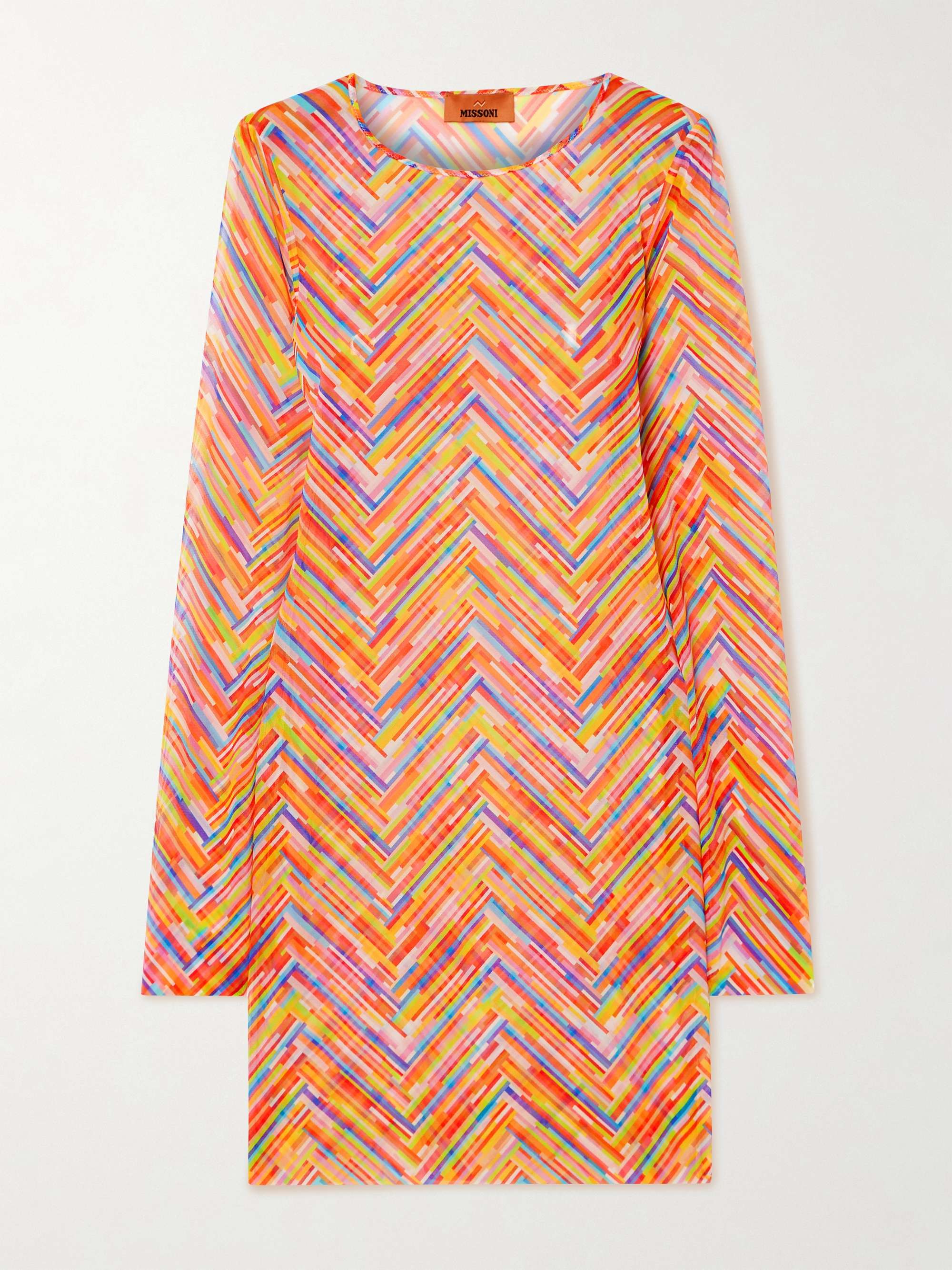 Mare printed stretch-tulle mini dress hero visual