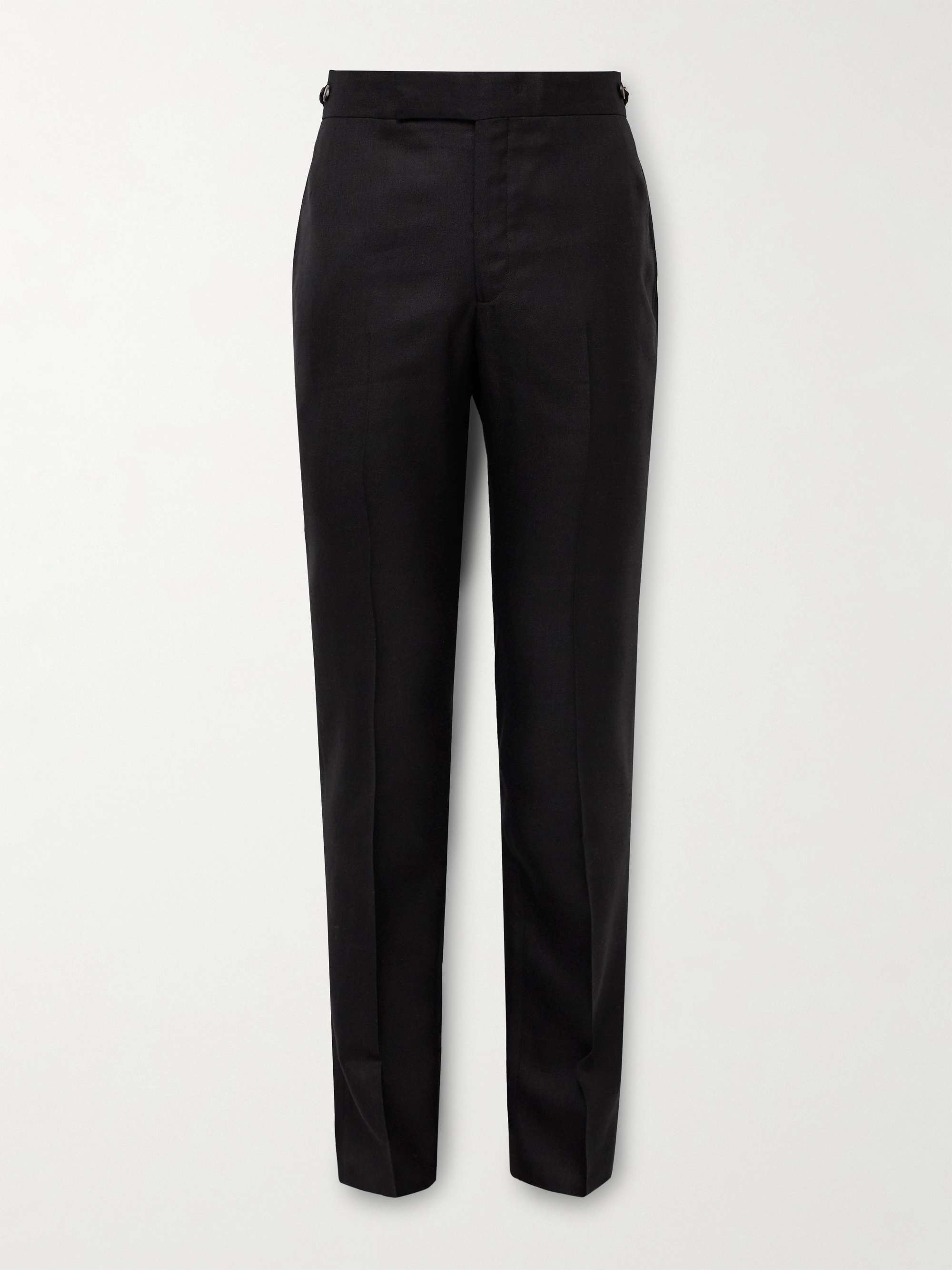 Sebastian Slim-Fit Straight-Leg Wool, Silk and Linen-Blend Twill Trousers hero visual