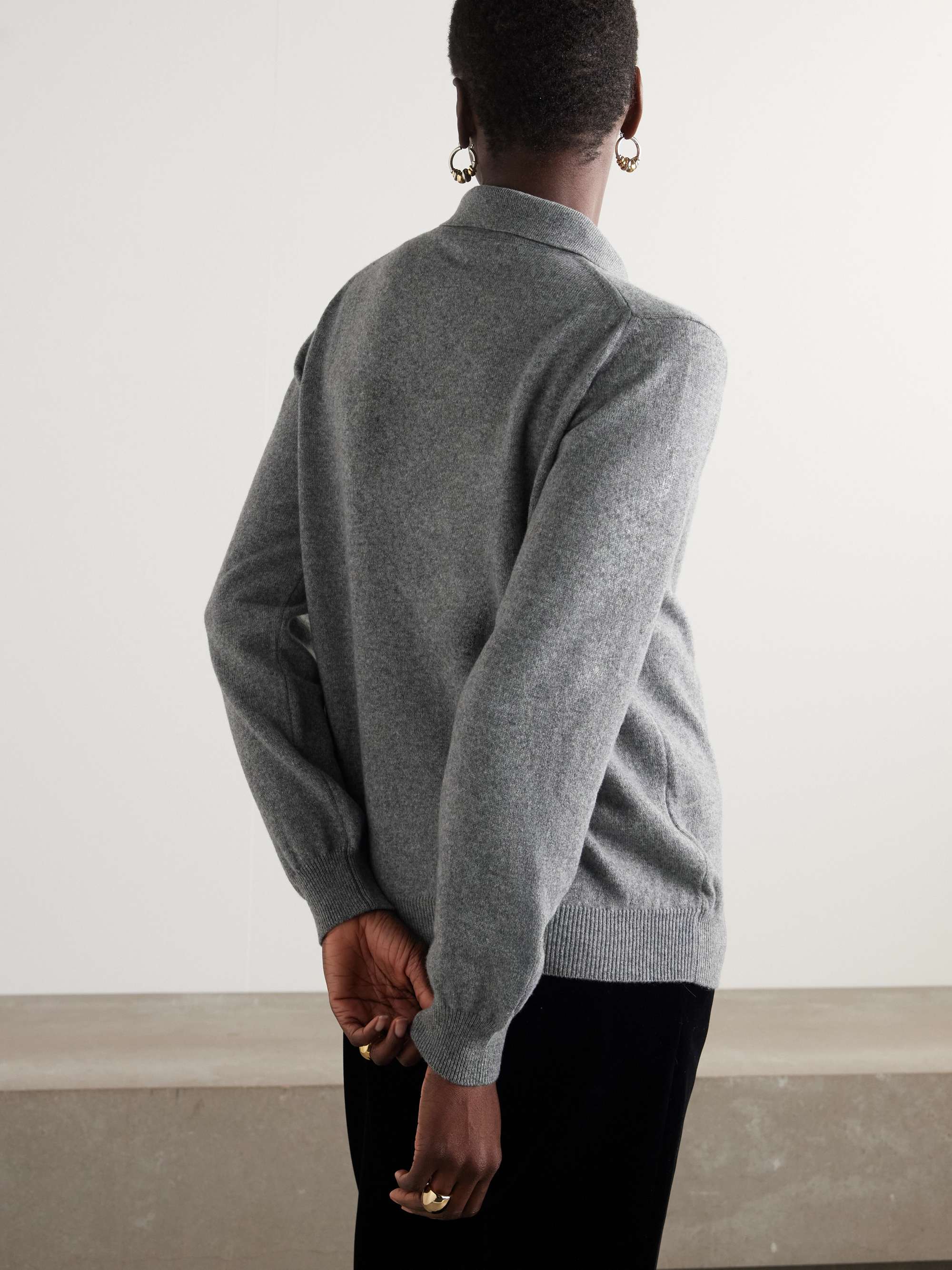 Highland wool and cashmere-blend polo sweater view