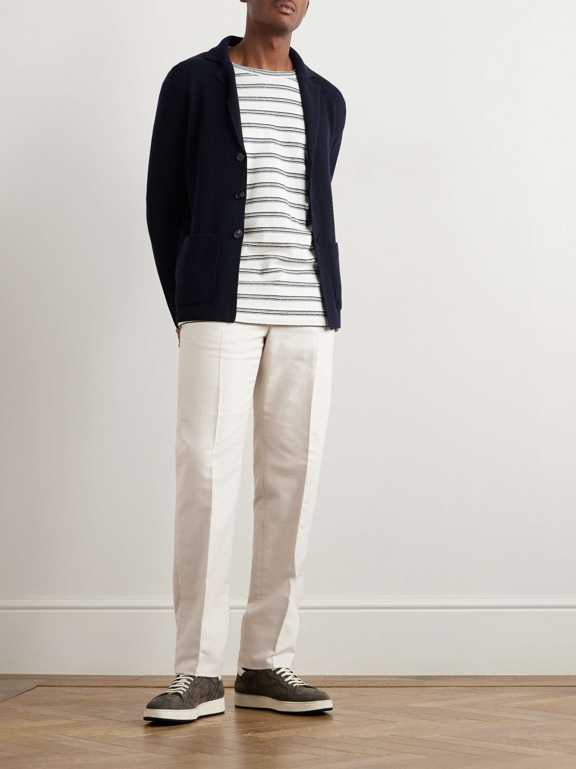 Venezia 1951 Straight-Leg Cotton-Twill Trousers view