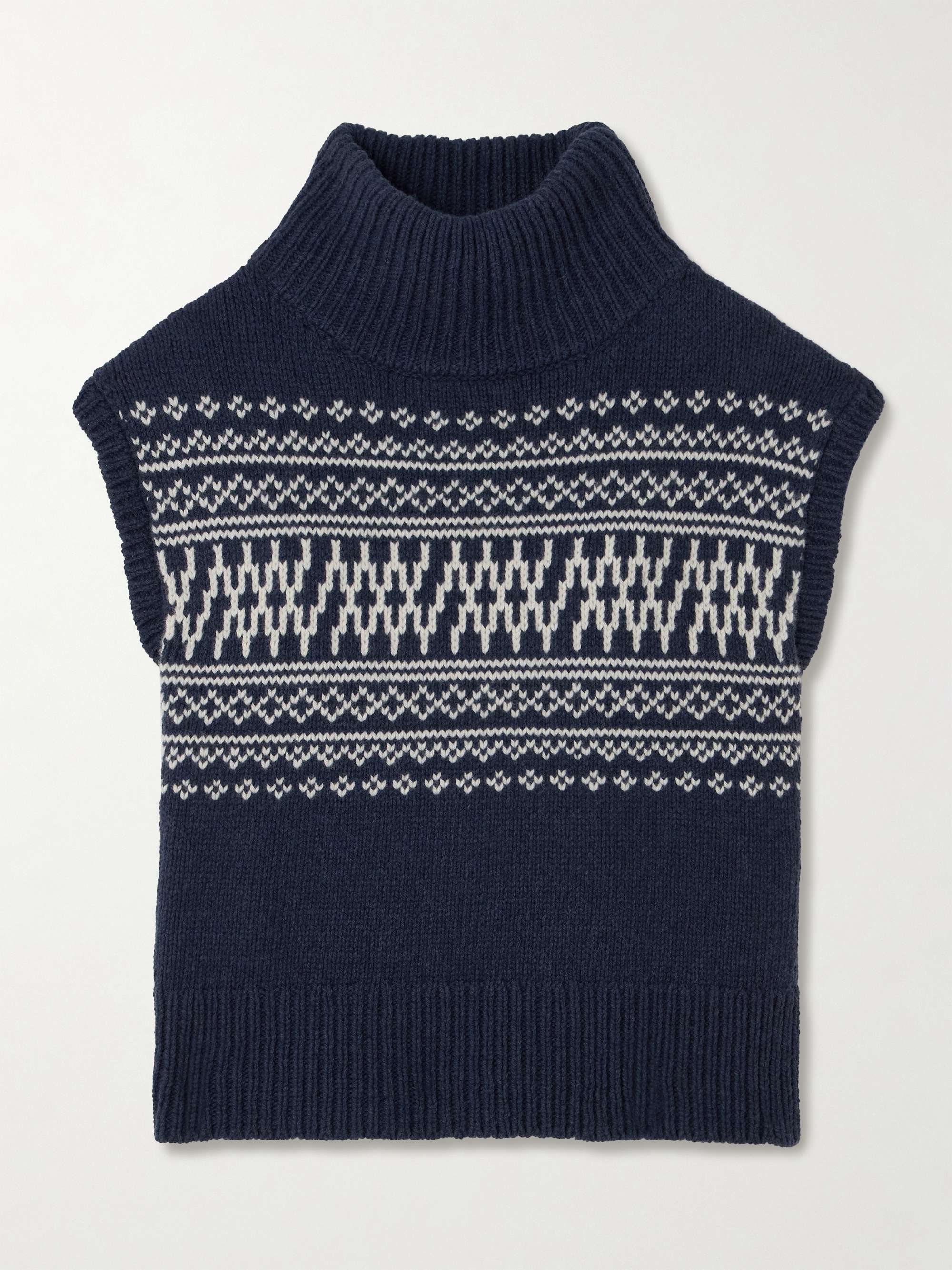 Setesdal merino wool and cashmere-blend turtleneck vest hero visual
