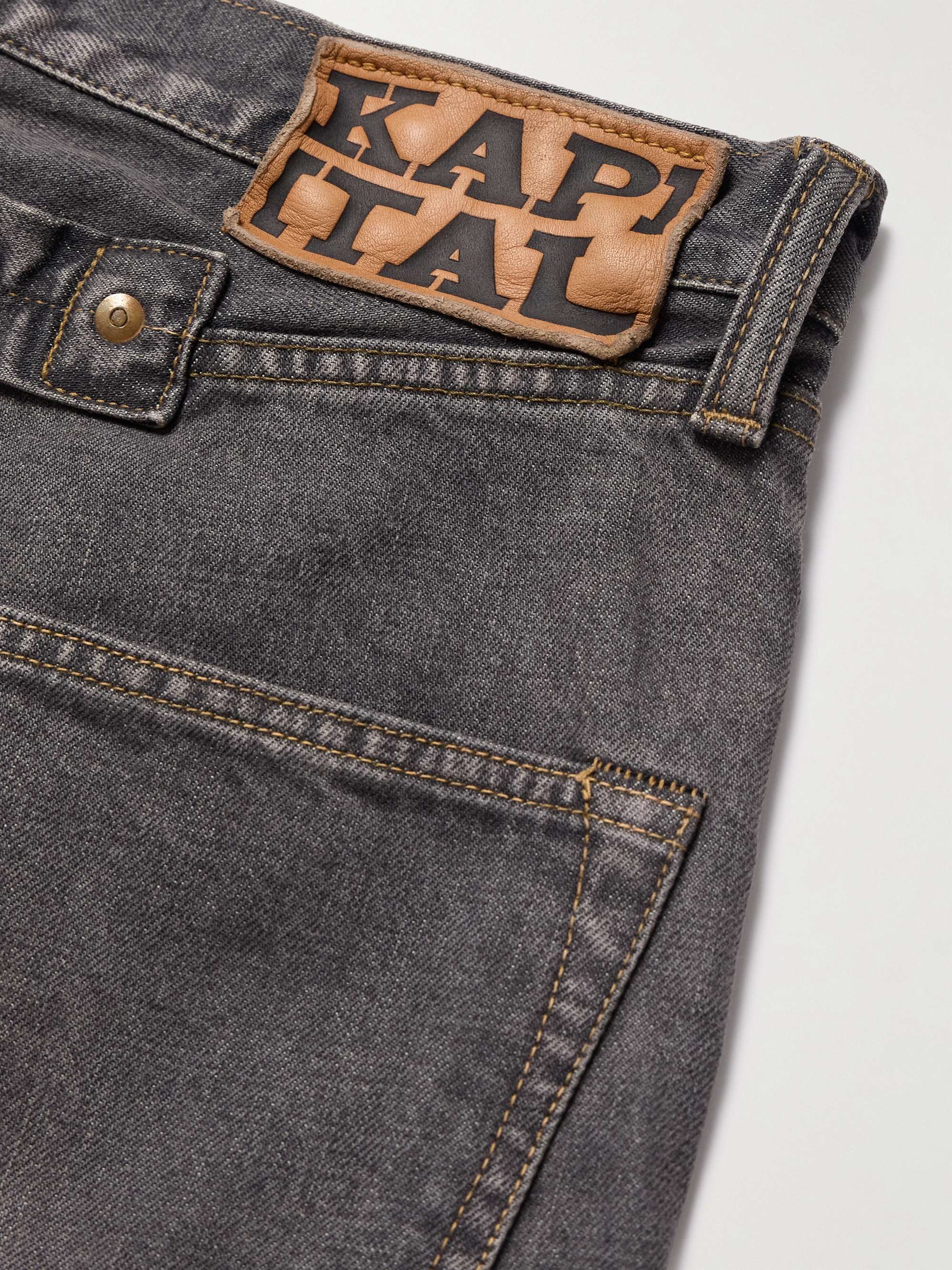 Slim-Fit Crochet-Trimmed Jeans view
