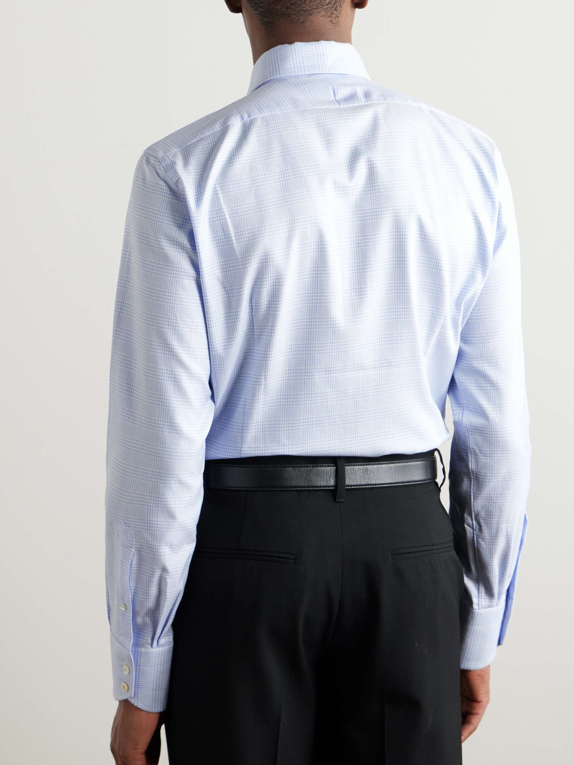 Prince of Wales Checked Cotton-Poplin Shirt view