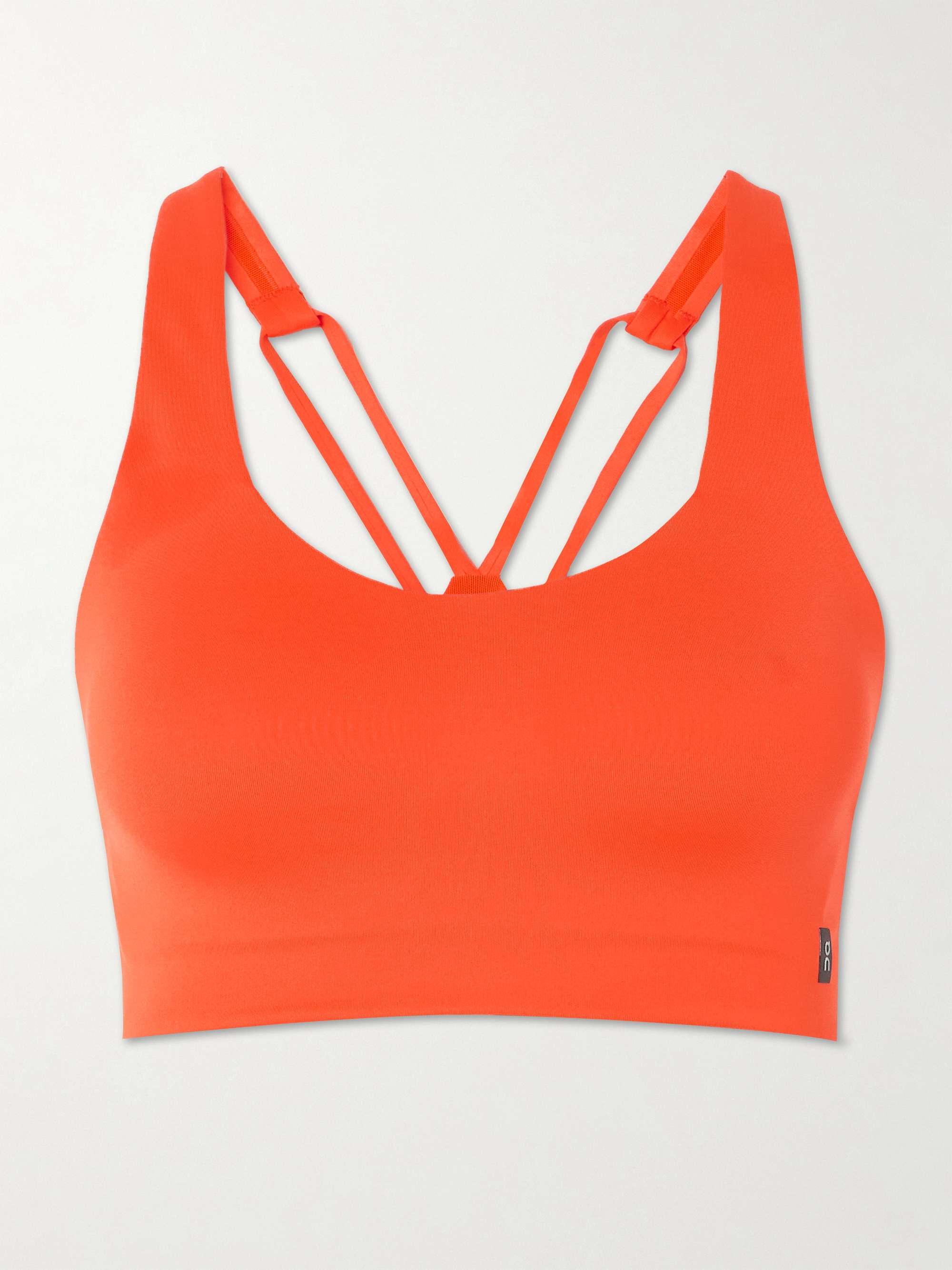 Active mesh-trimmed stretch-jersey sports bra hero visual