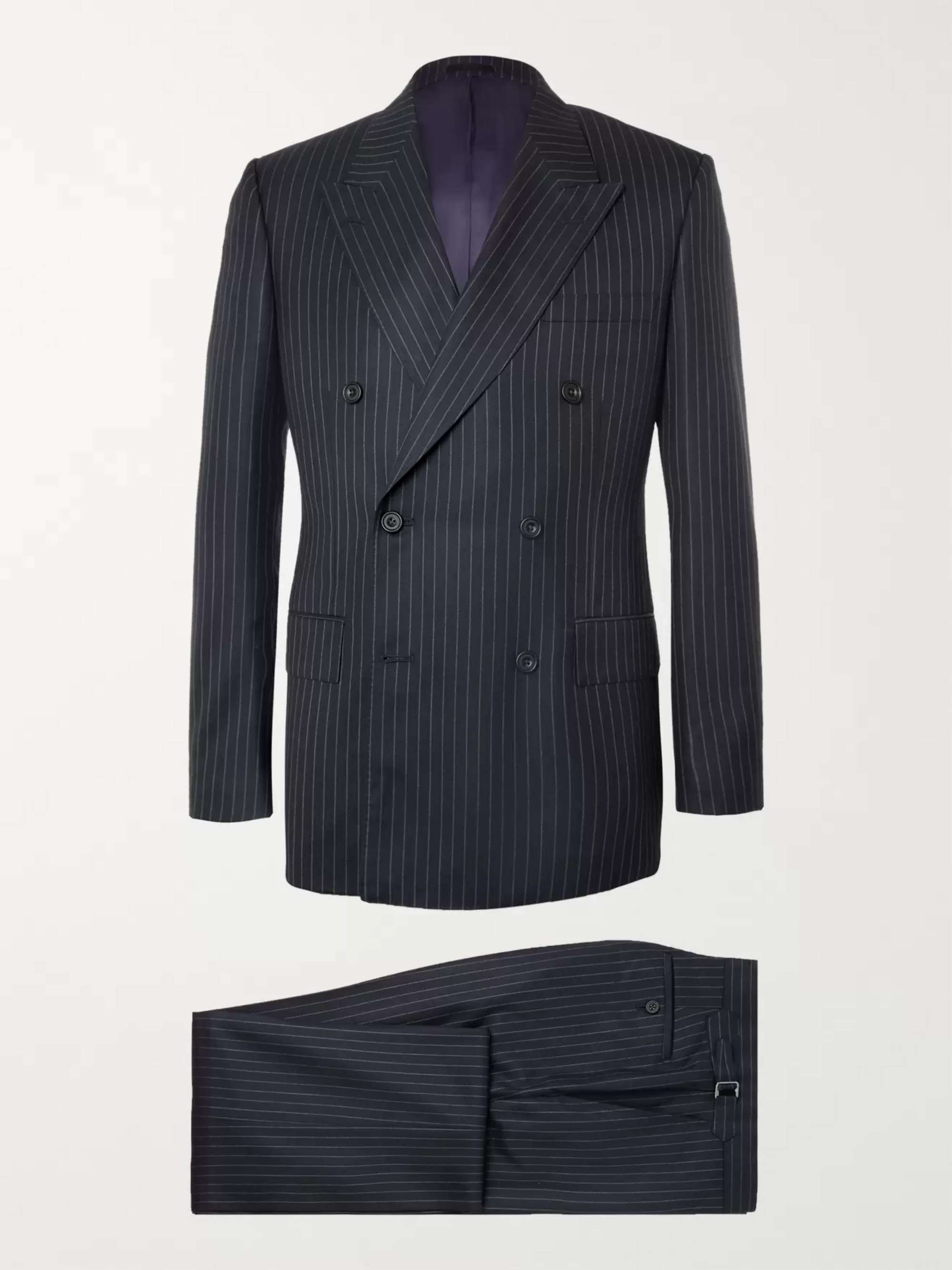 Harry's Navy Pinstriped Super 120s Wool Suit hero visual