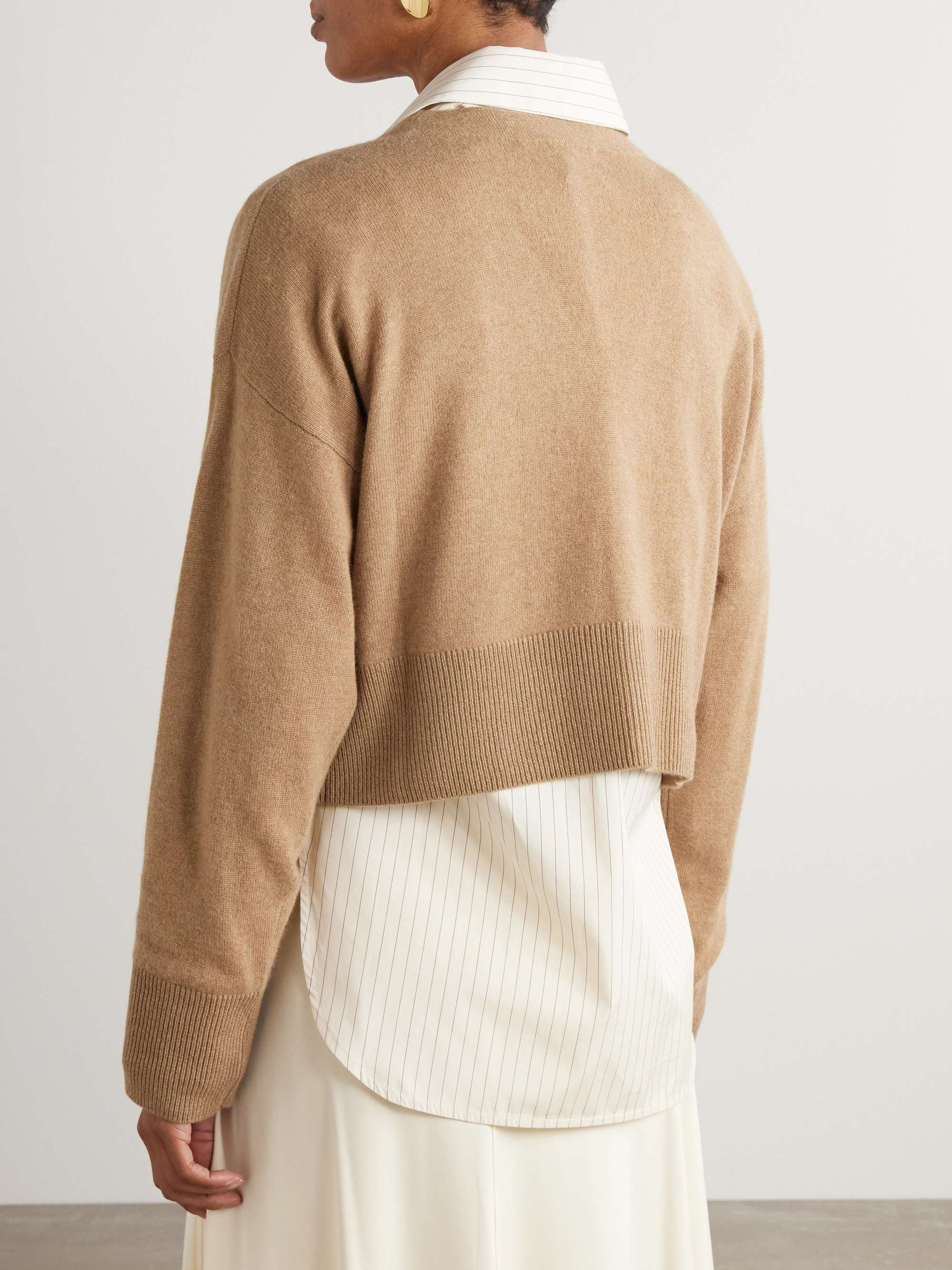 Sydney cropped organic cashmere cardigan view