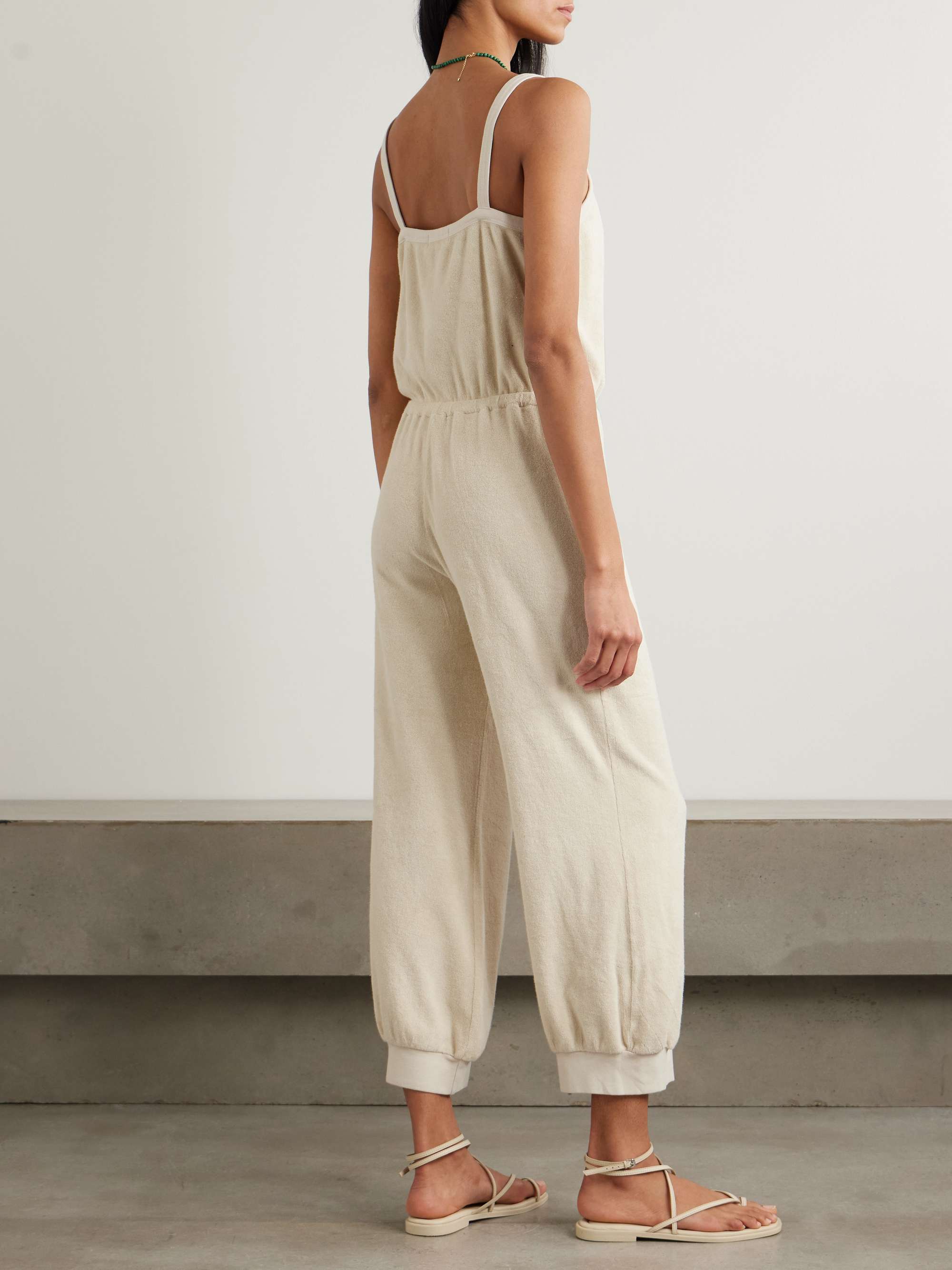 Giorgi cropped cotton-blend terry jumpsuit view