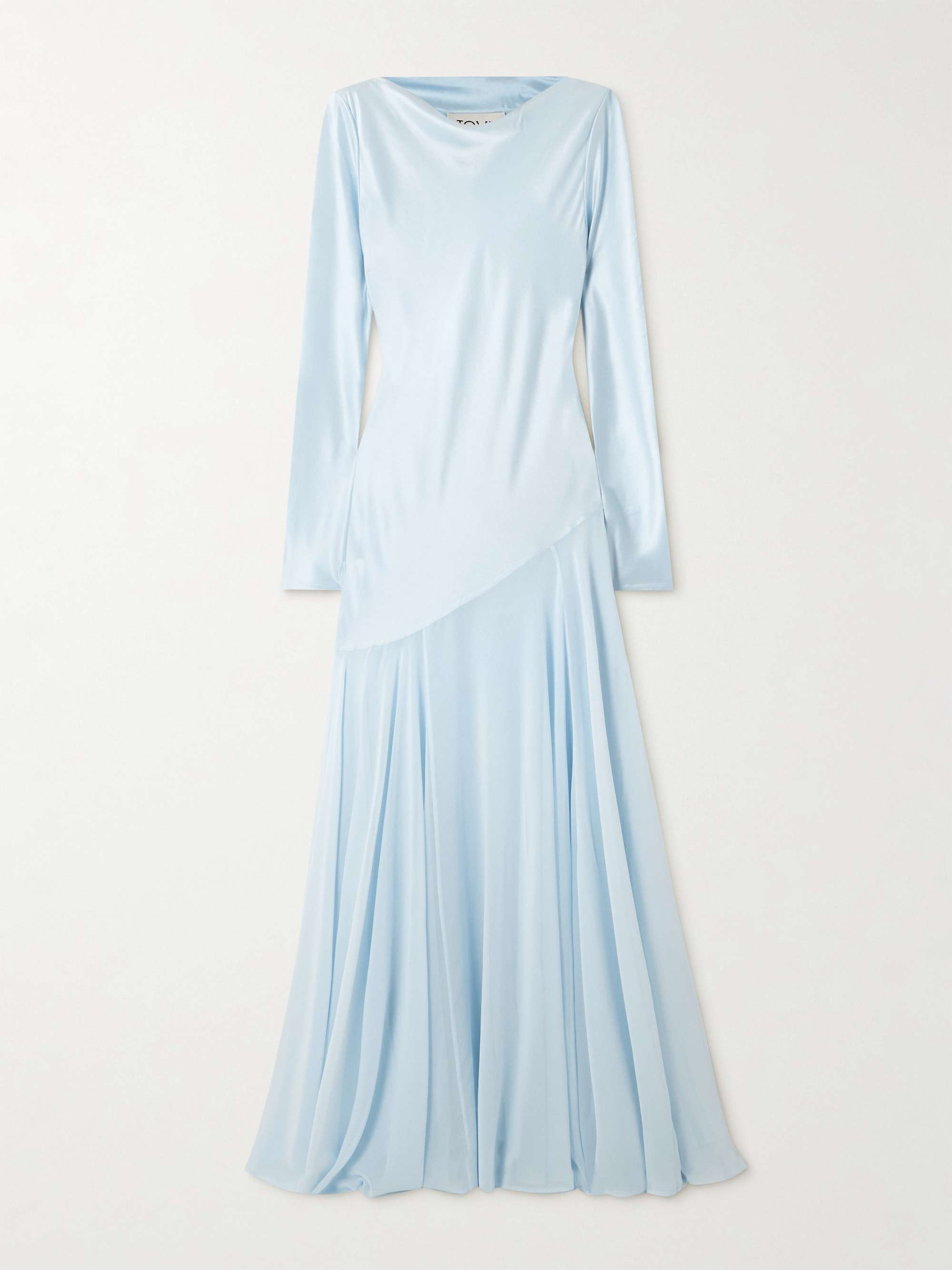 Cordelia silk-satin and chiffon maxi dress hero visual