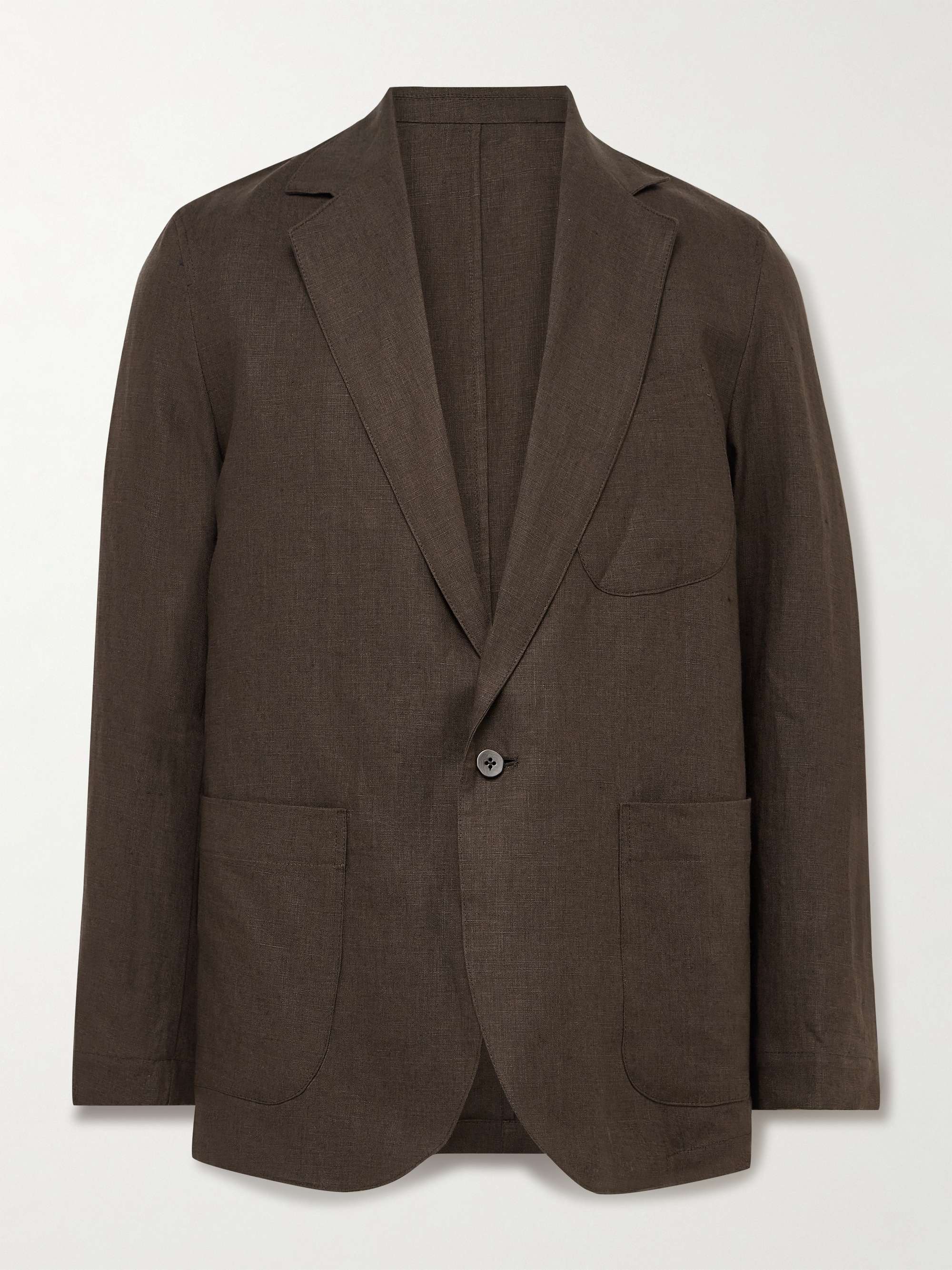 Unstructured Washed-Linen Blazer hero visual