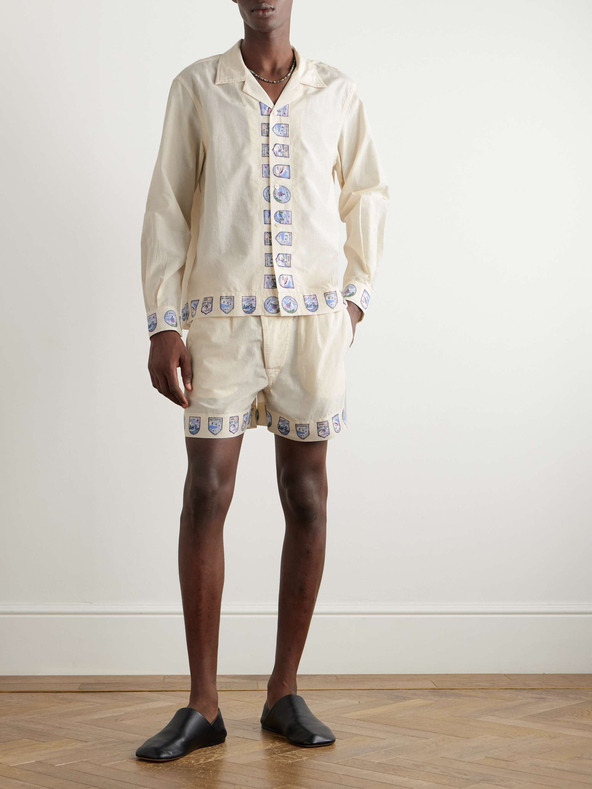 Ski Season Camp-Collar Printed Cotton and Silk-Blend Shirt view