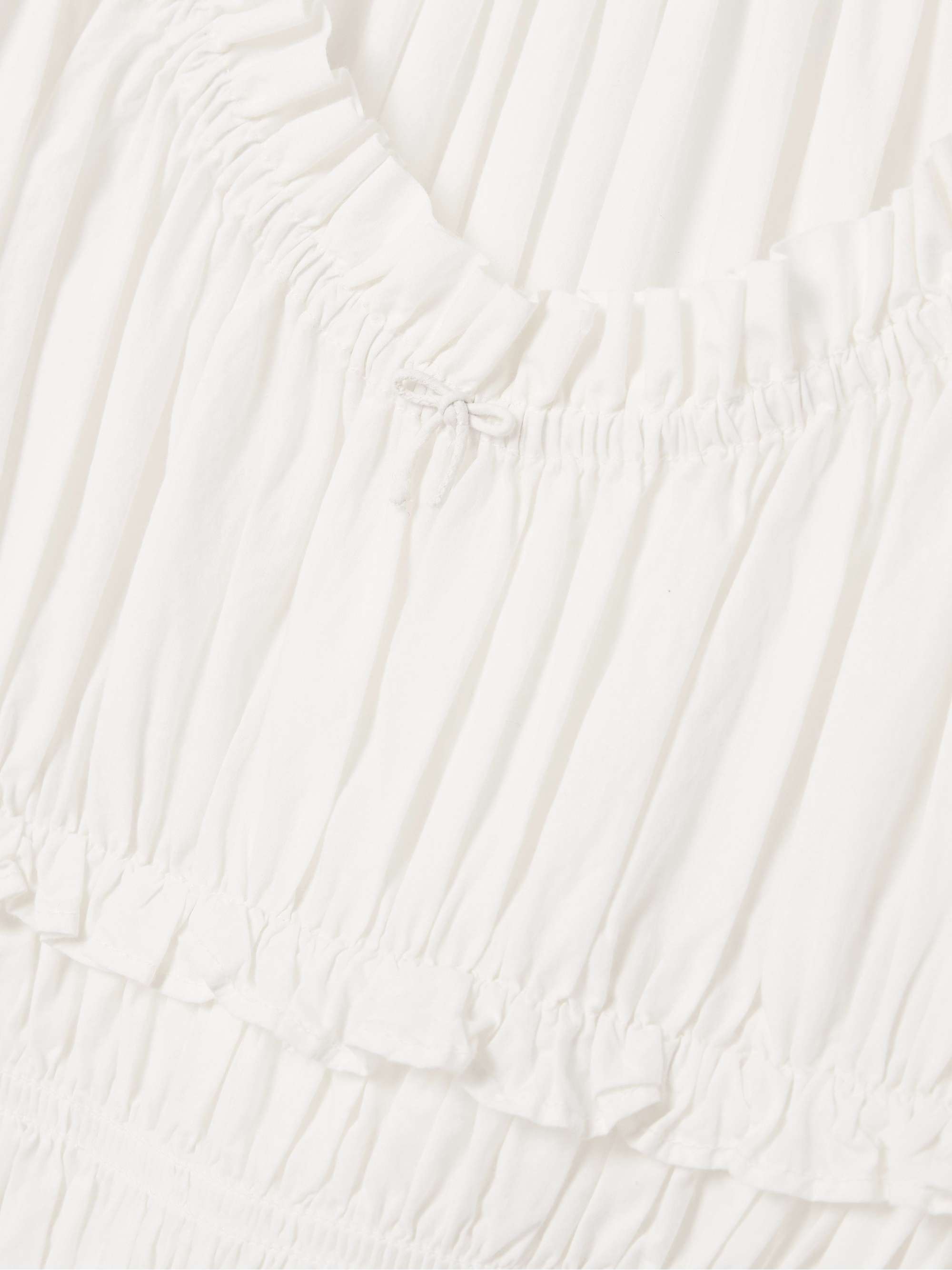 Leanne shirred organic cotton-voile midi dress view