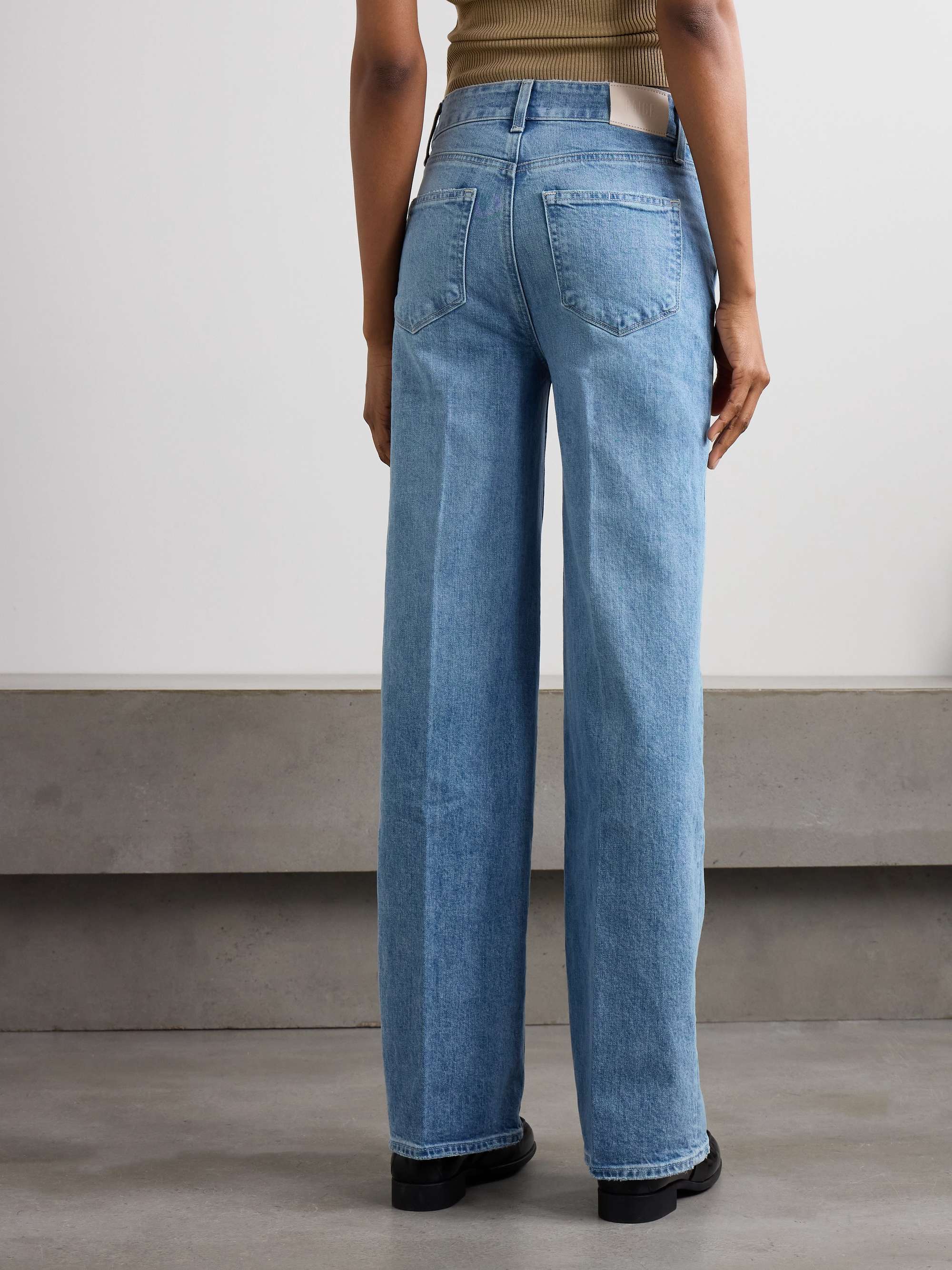 Sasha high-rise wide-leg organic cotton-blend jeans view