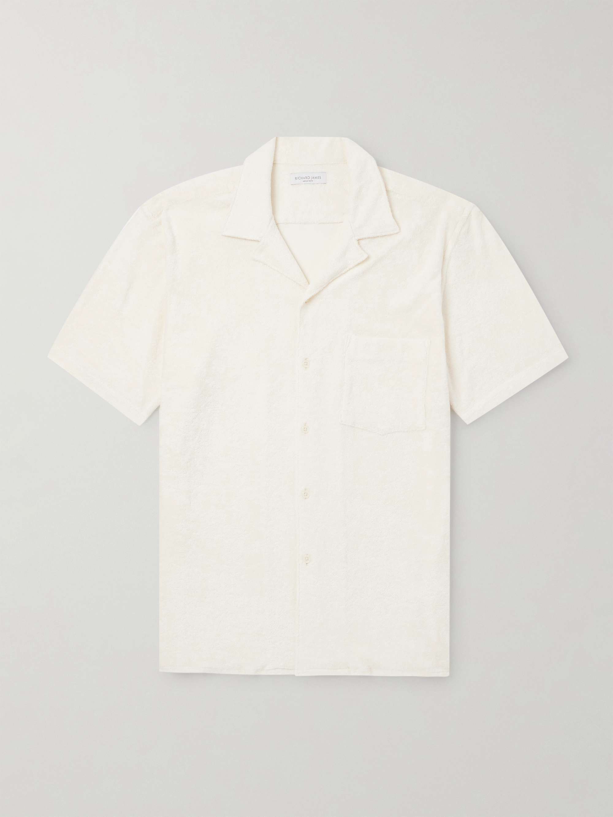 Camp-Collar Cotton-Terry Shirt hero visual