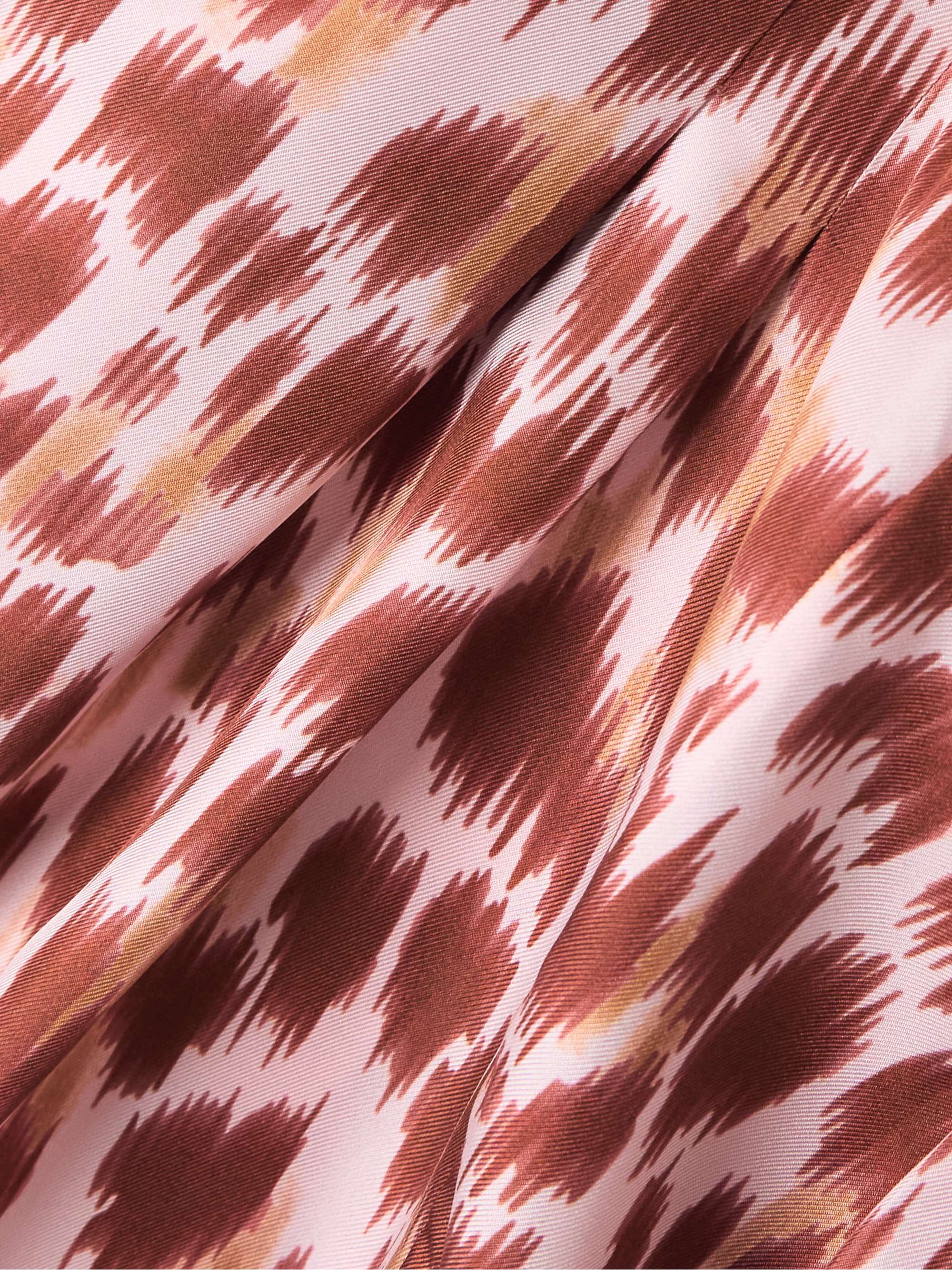 Fauve Jaragua pleated printed silk-twill pajama pants view