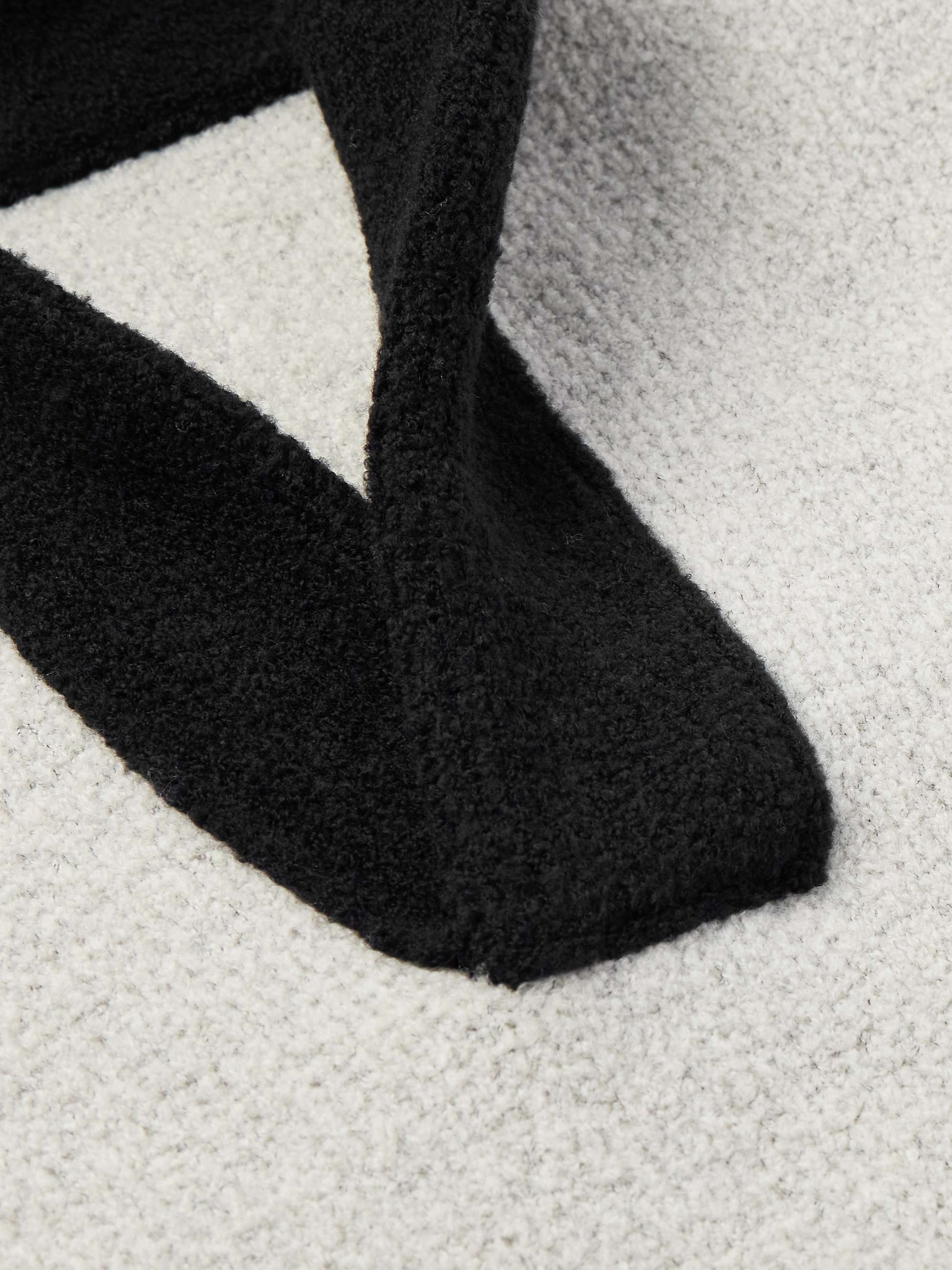 Oversized Colour-Block Wool-Blend Bouclé Hoodie view