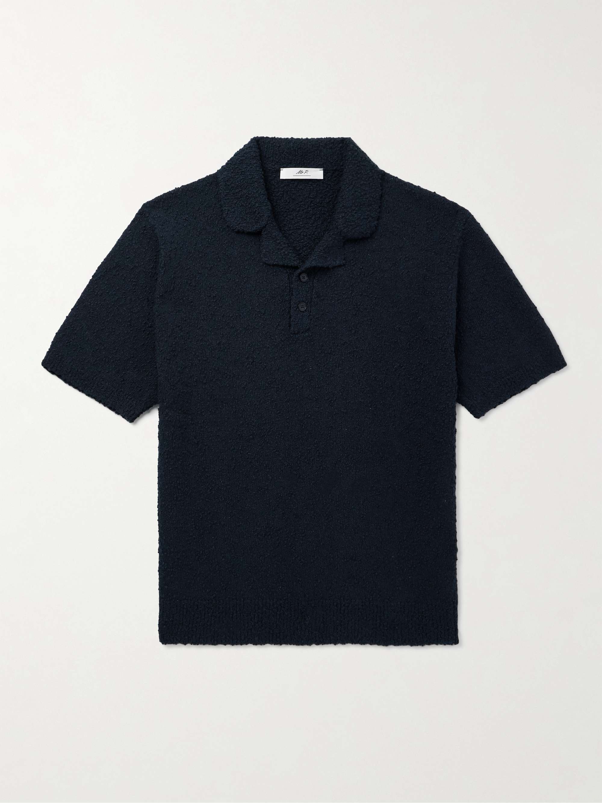 Organic Cotton-Blend Bouclé Polo Shirt hero visual