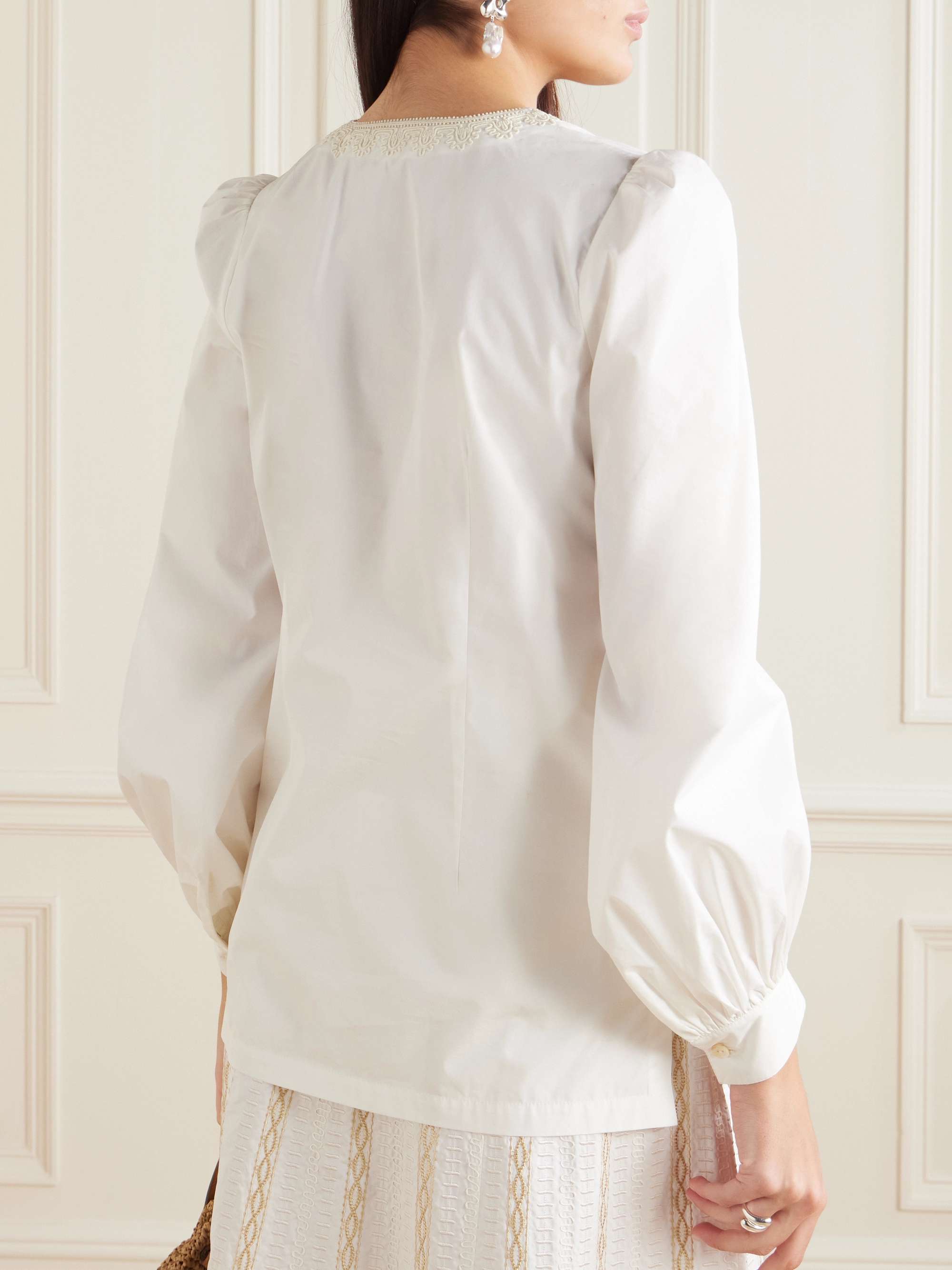 Vera embroidered cotton-blend shirt view