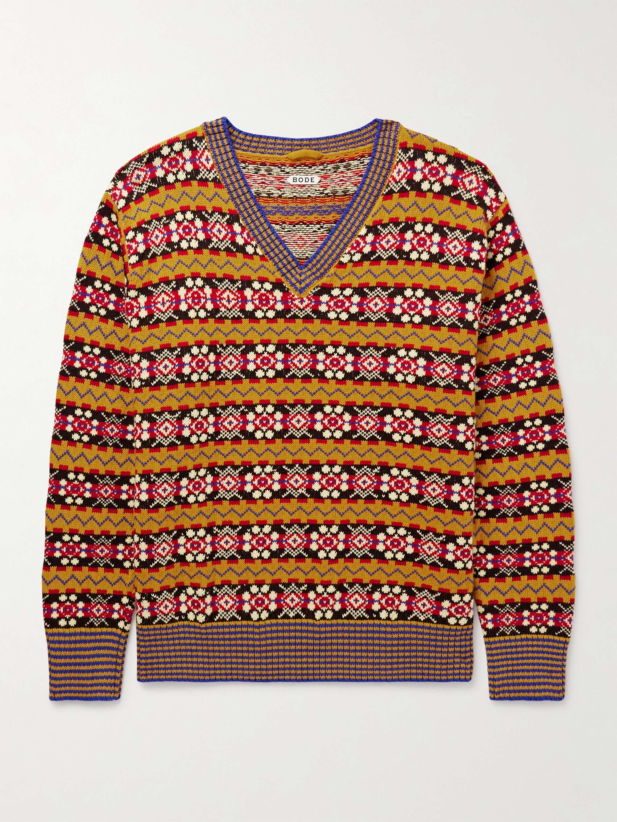 Bracken Jacquard-Knit Pima Cotton Sweater hero visual