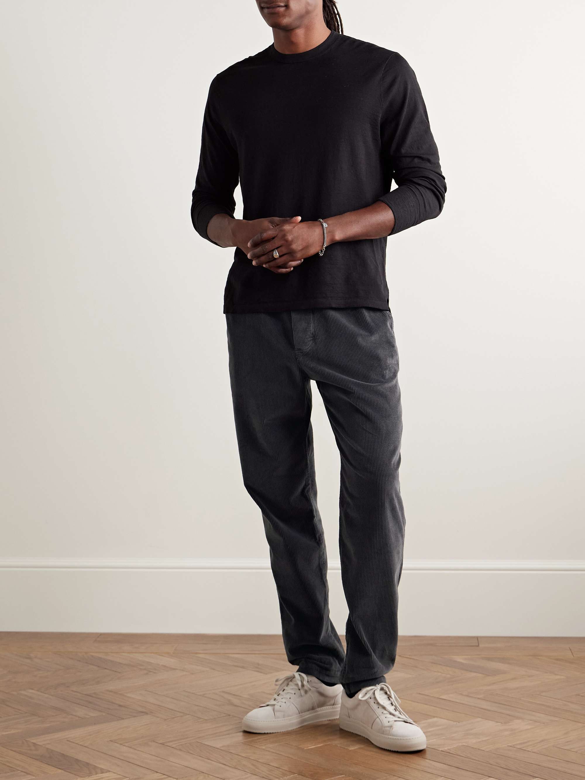 Slim-Fit Garment-Dyed Cotton-Blend Corduroy Chinos view
