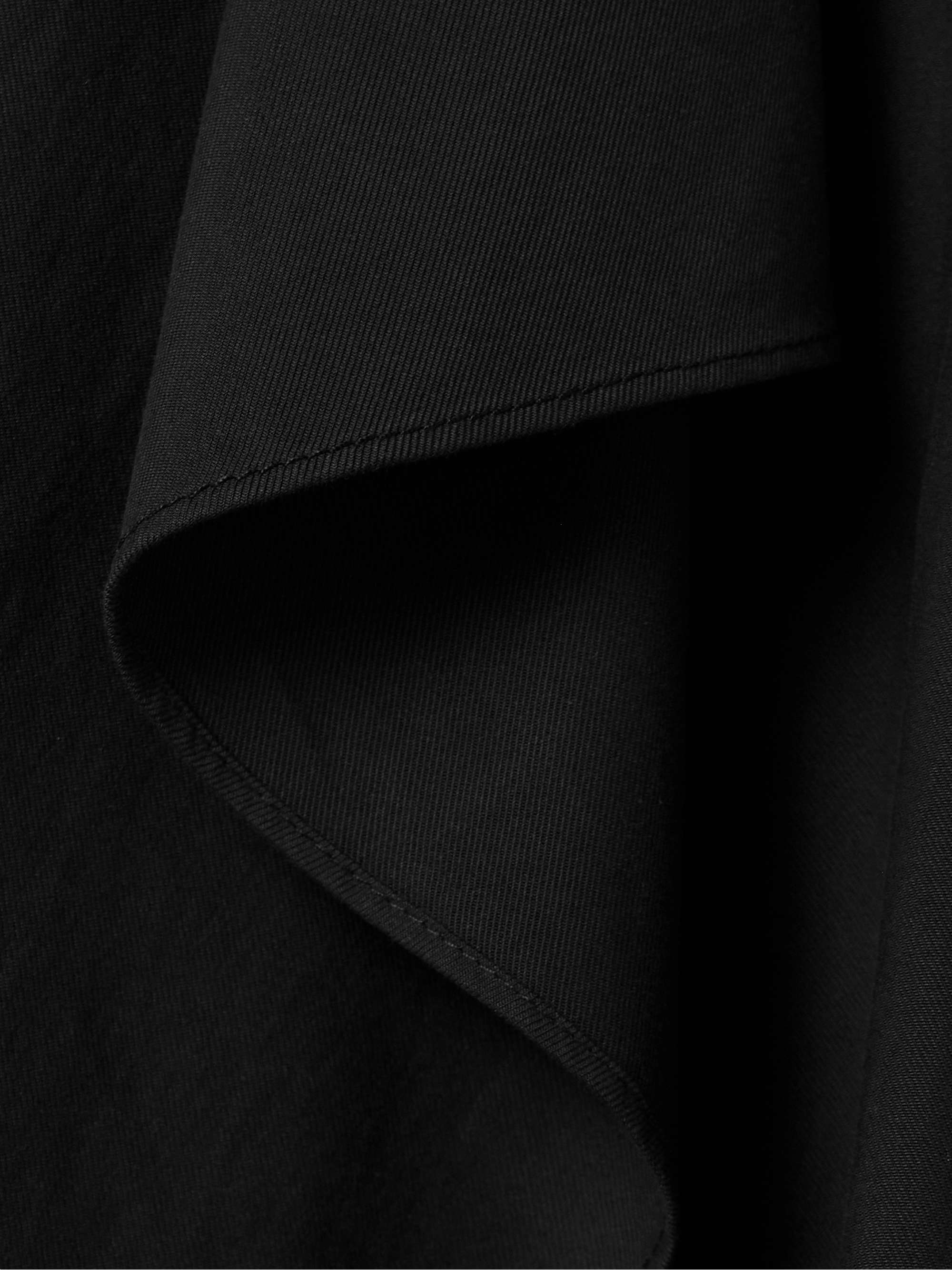 Sabina wrap-effect draped cotton and TENCEL™-blend twill midi skirt view