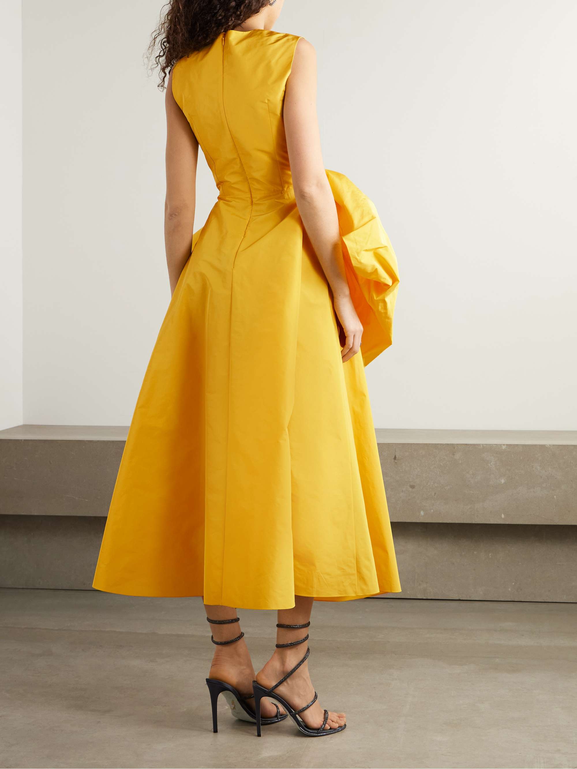 Nura bow-embellished taffeta midi dress view