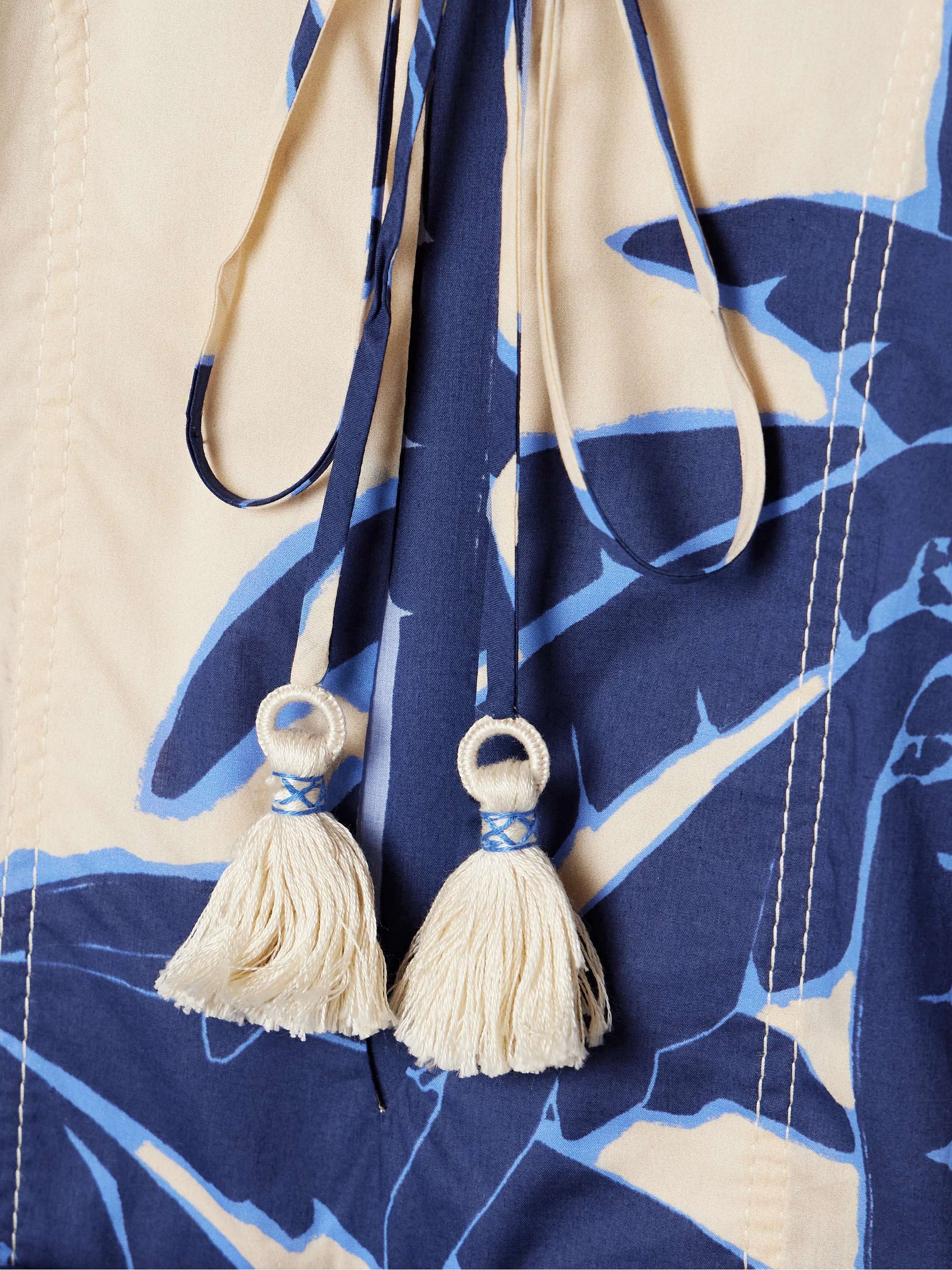 Sotaviento belted printed cotton-voile midi dress view
