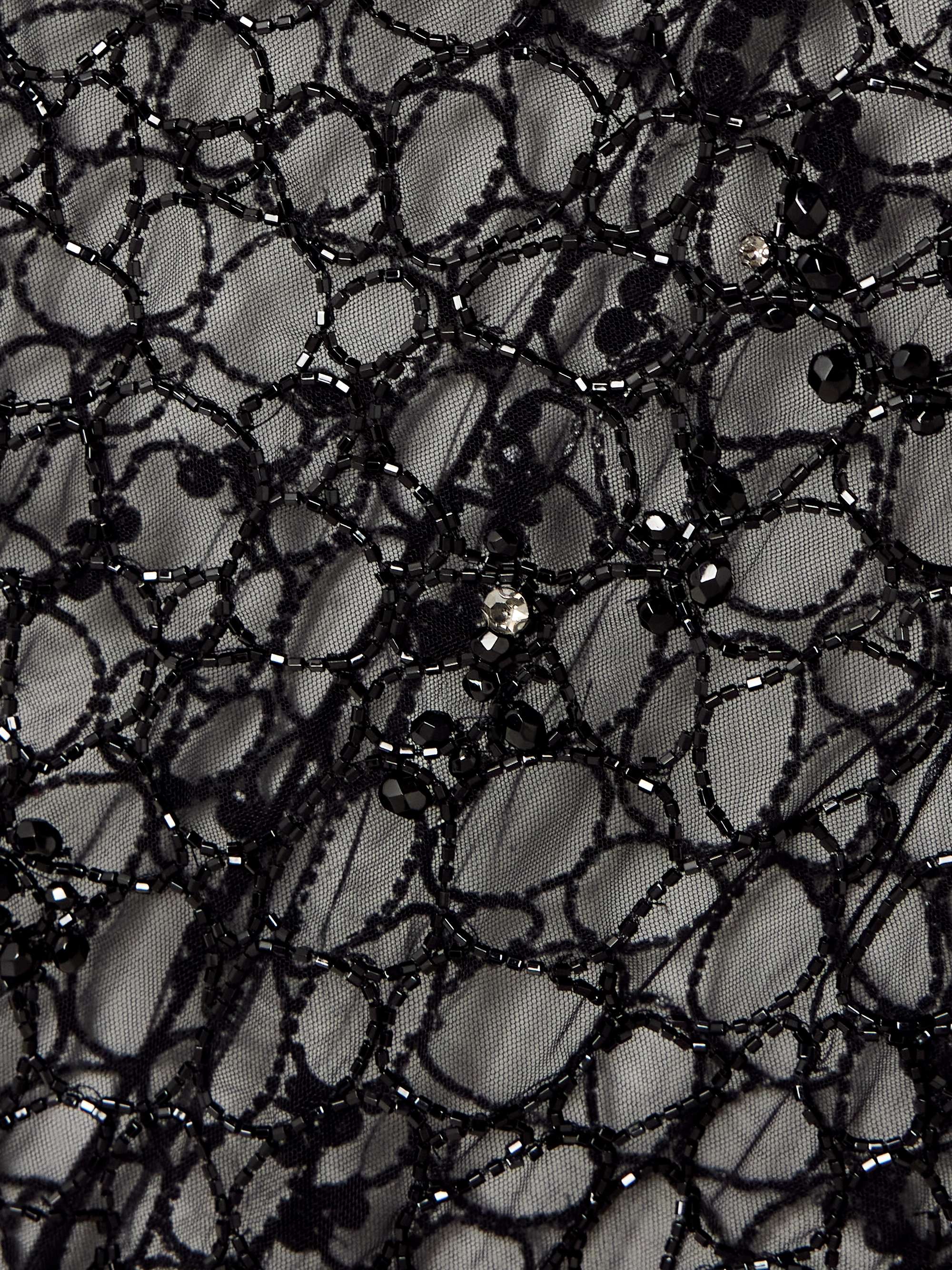 Caviar embellished tulle mini dress view