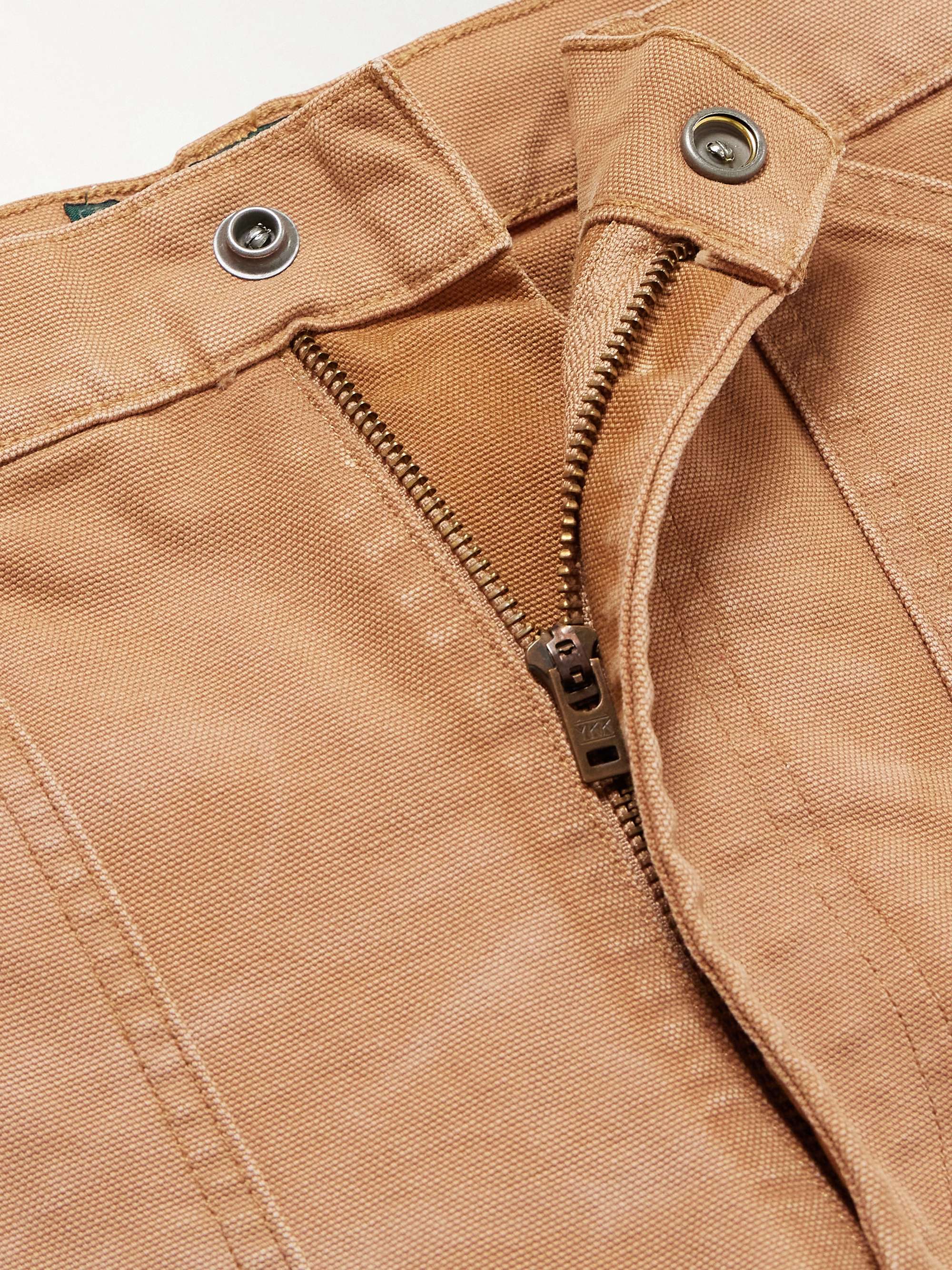 Polo Country Straight-Leg Distressed Cotton-Canvas Carpenter Trousers view