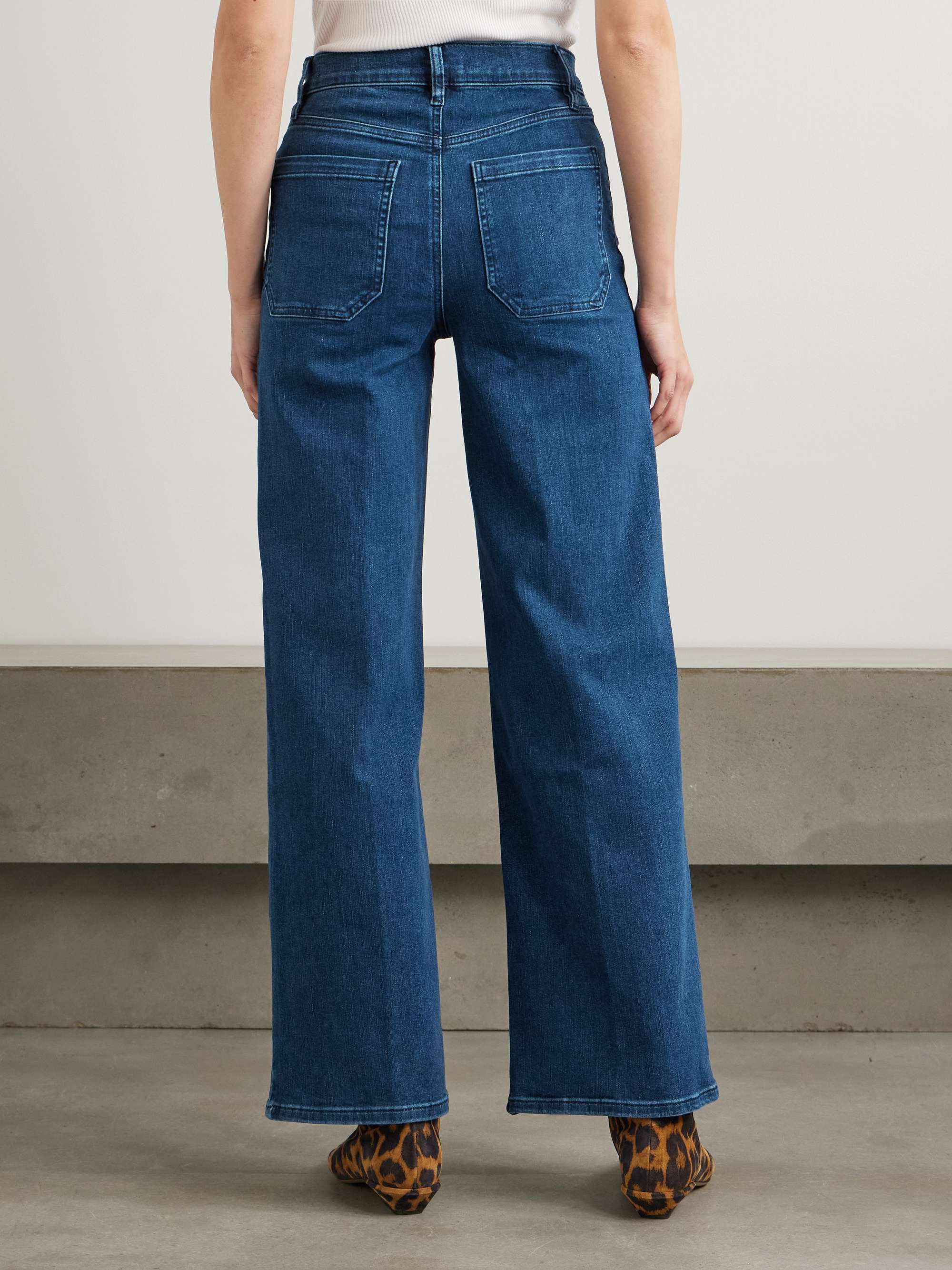 Le Slim Palazzo Modernist Pocket high-rise wide-leg jeans view