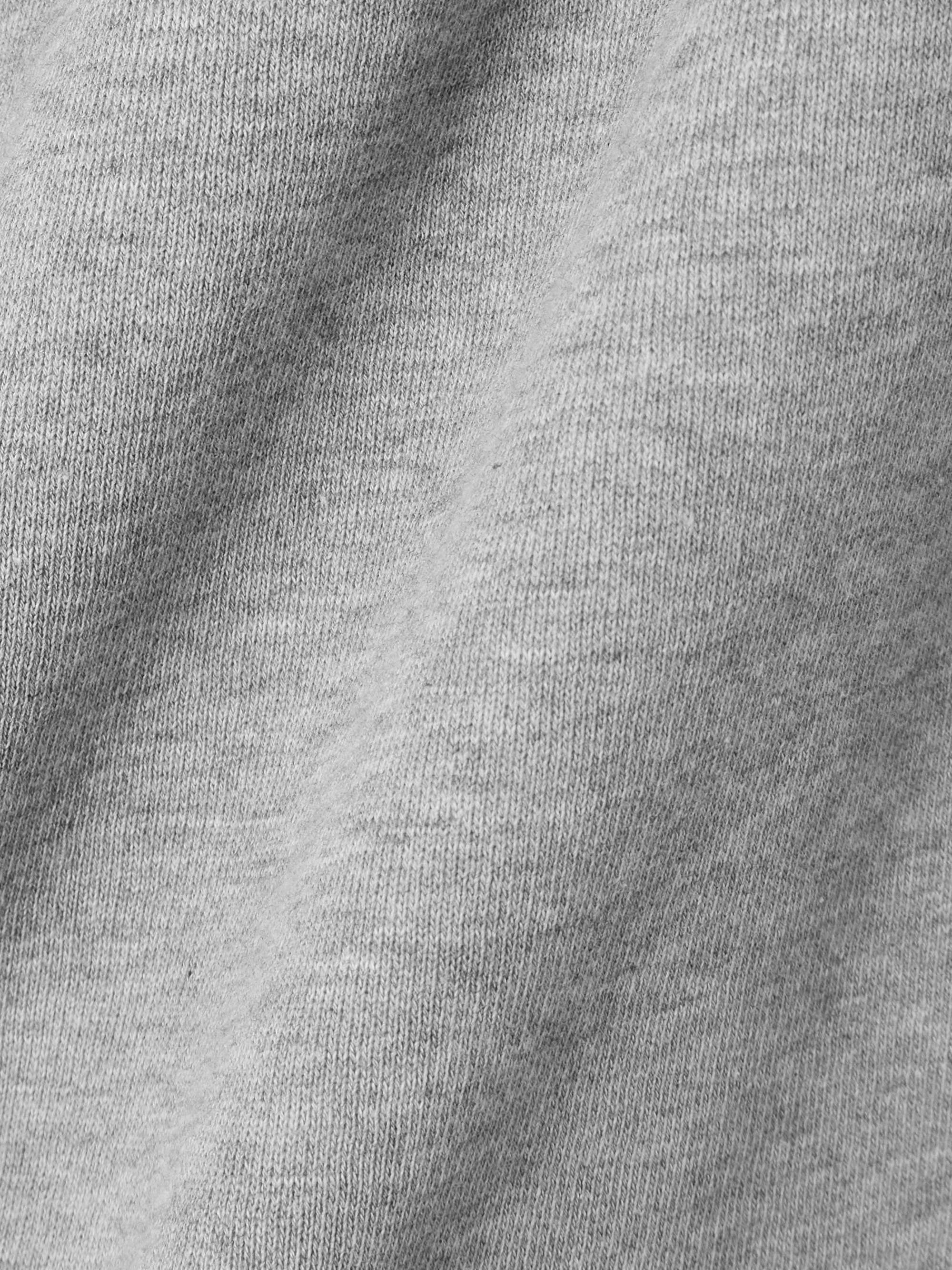 Crepe-trimmed cotton-jersey track pants view