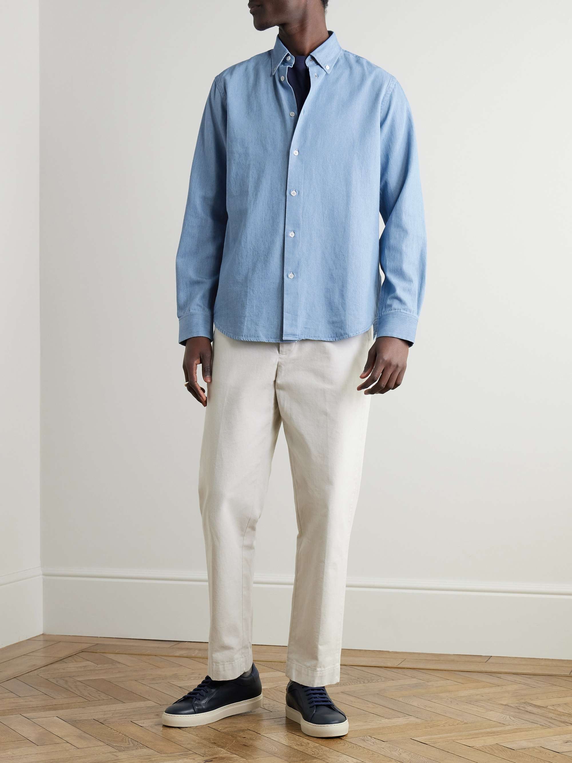 Button-Down Collar Cotton-Chambray Shirt view