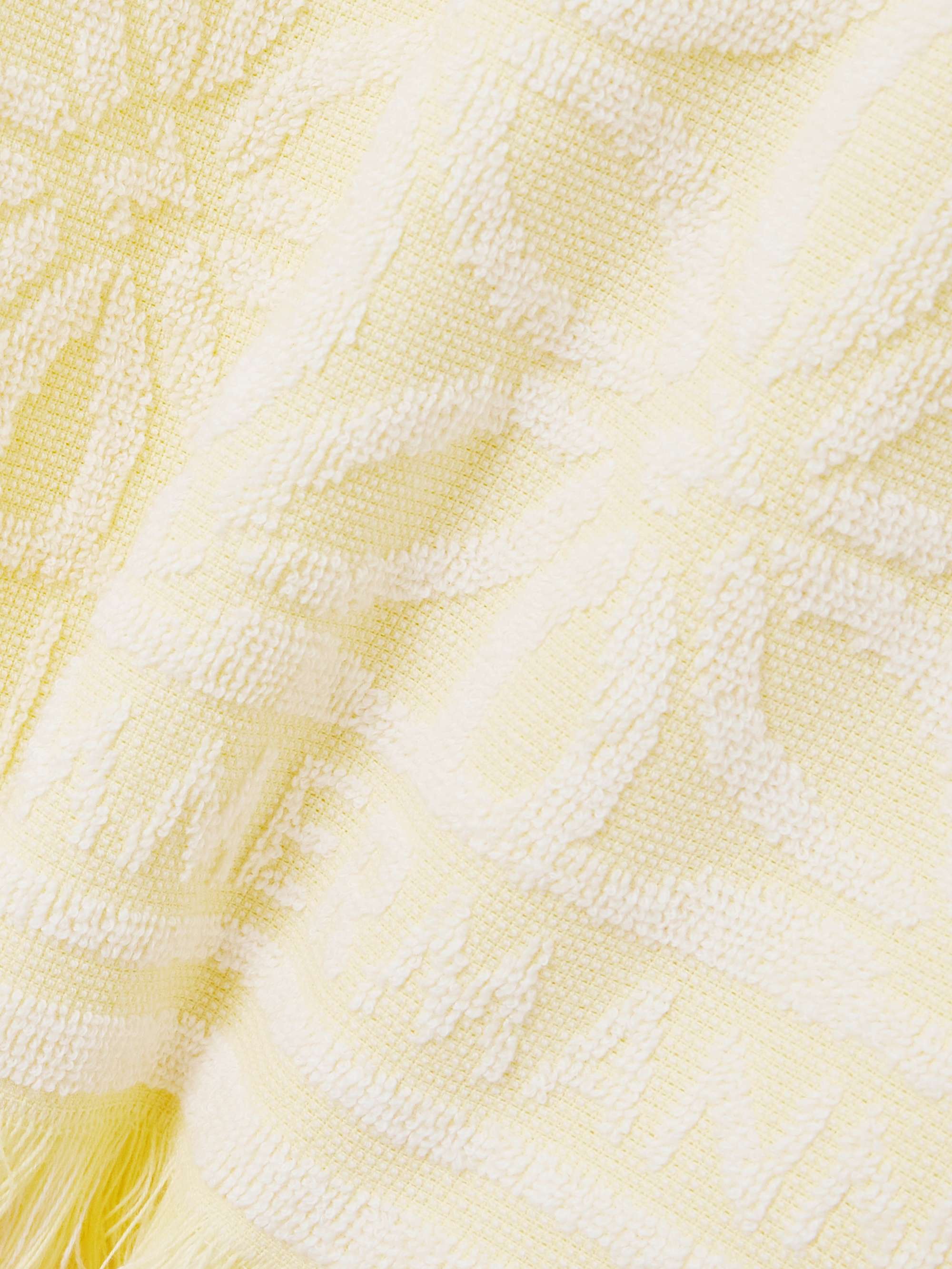 Coco fringed cotton-terry jacquard hooded mini dress view