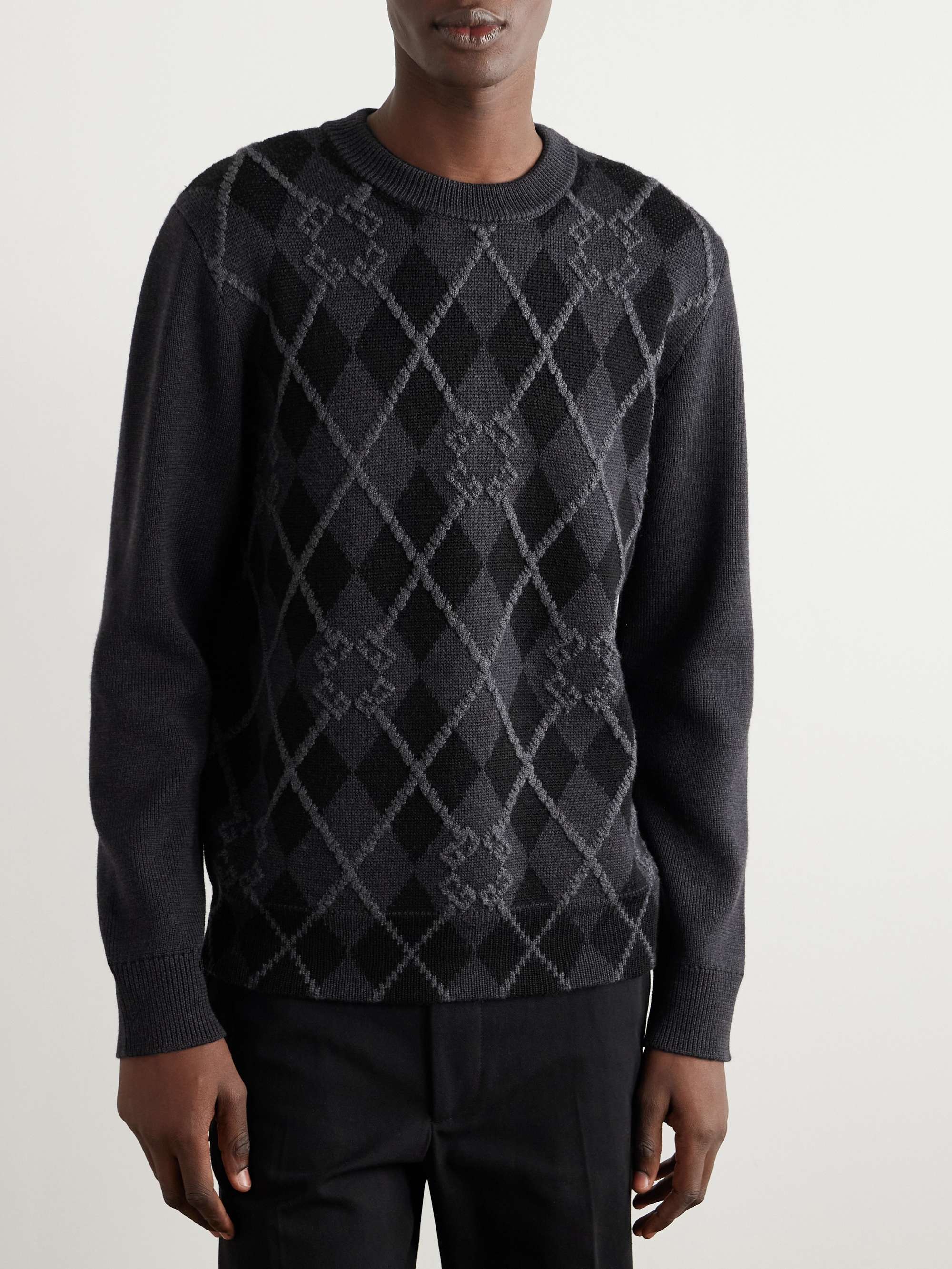 Argyle Wool-Blend Sweater view