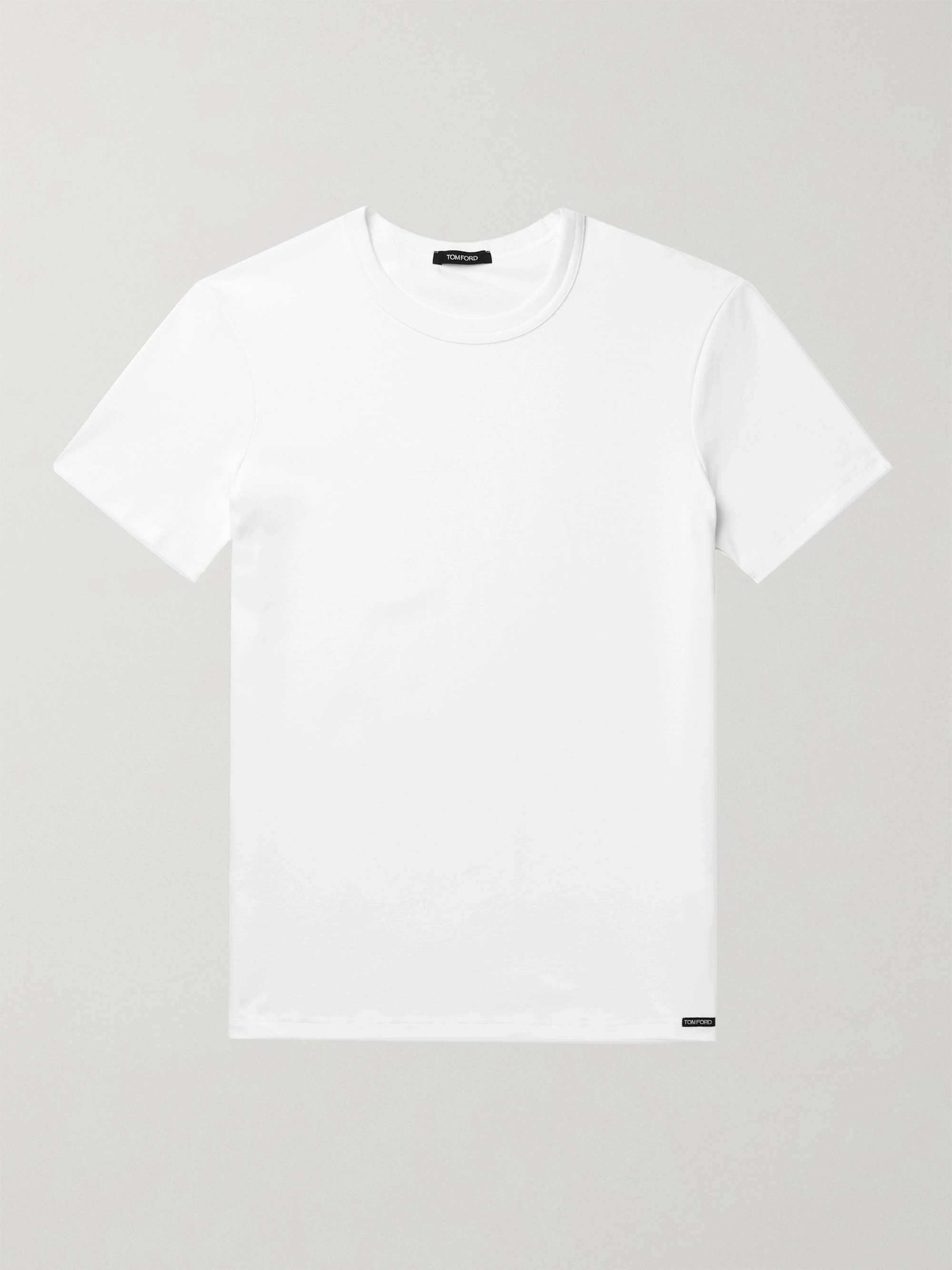 Slim-Fit Stretch-Cotton Jersey T-Shirt view