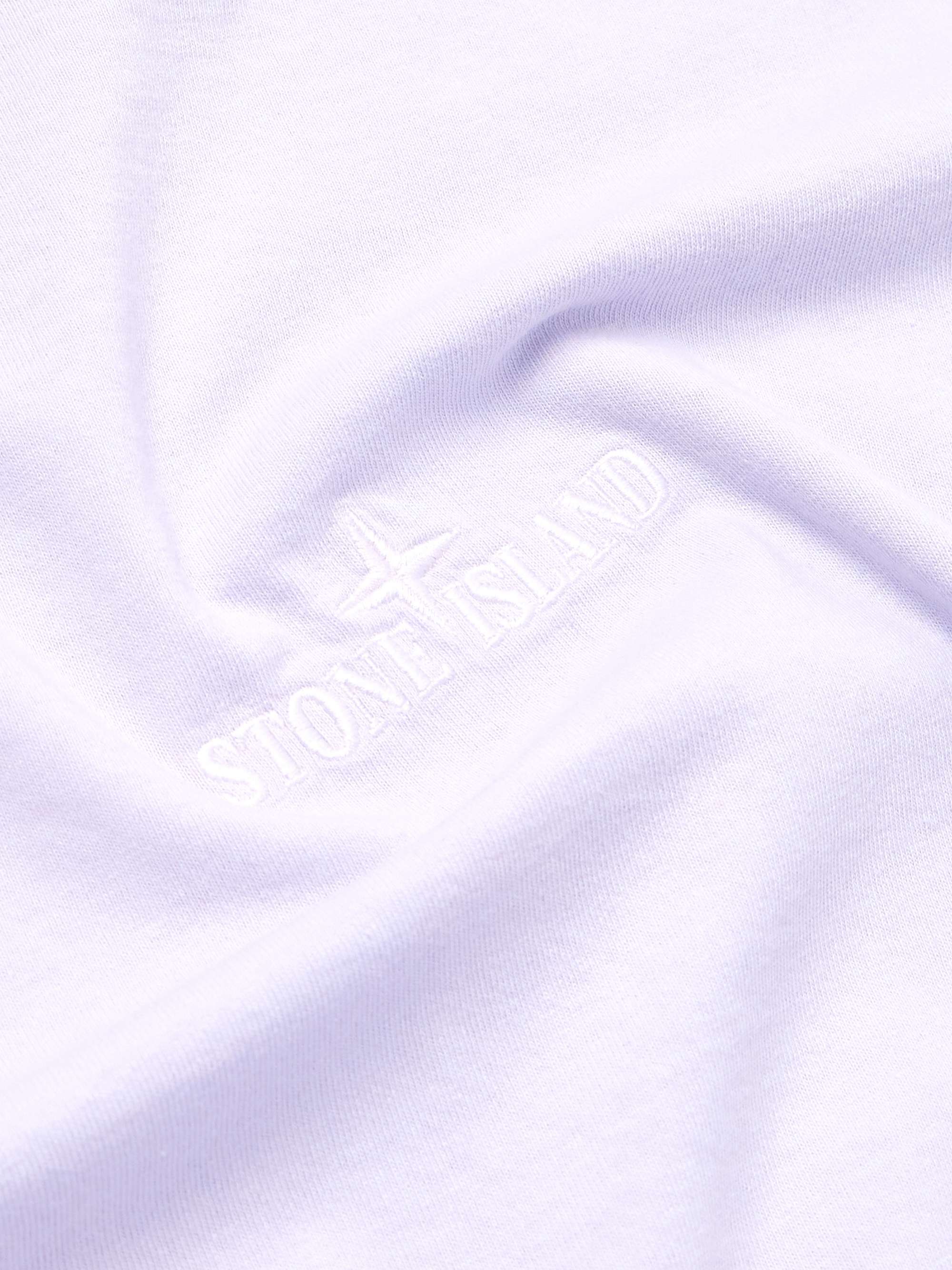 Logo-Embroidered Garment-Dyed Organic Cotton-Jersey T-Shirt view