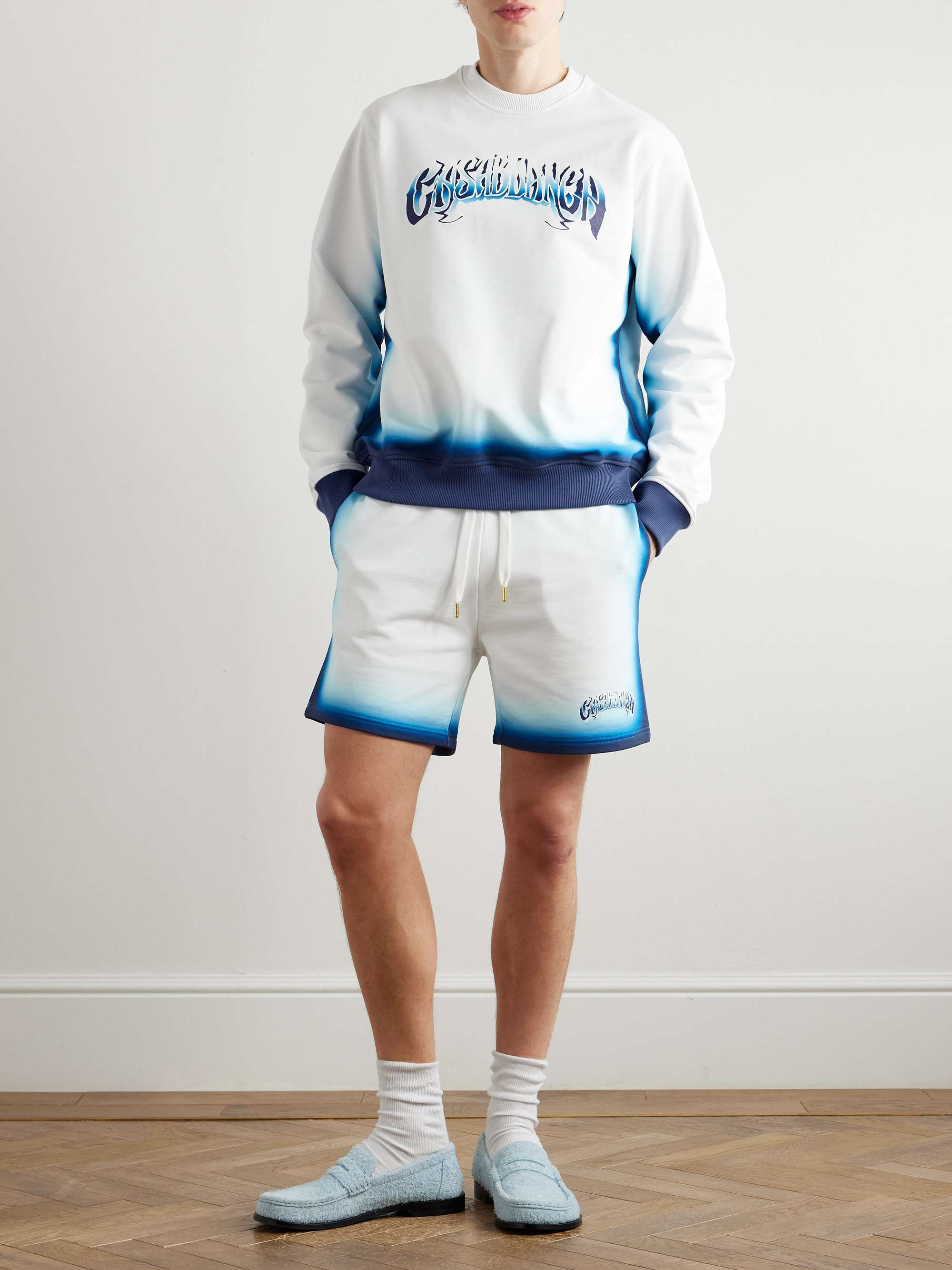 Logo-Print Dégradé Cotton-Jersey Sweatshirt view