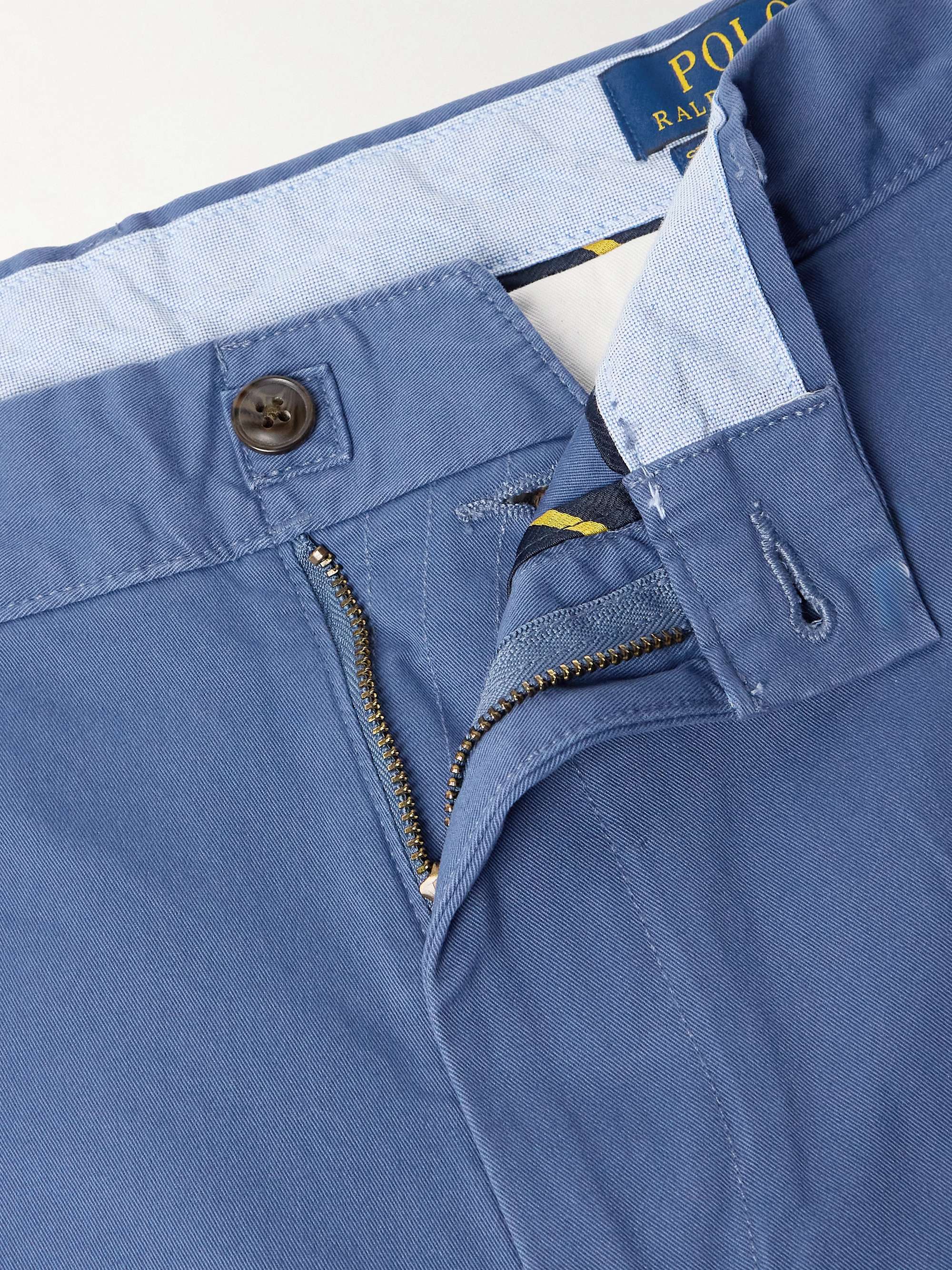 Straight-Leg Stretch-Cotton Twill Shorts view
