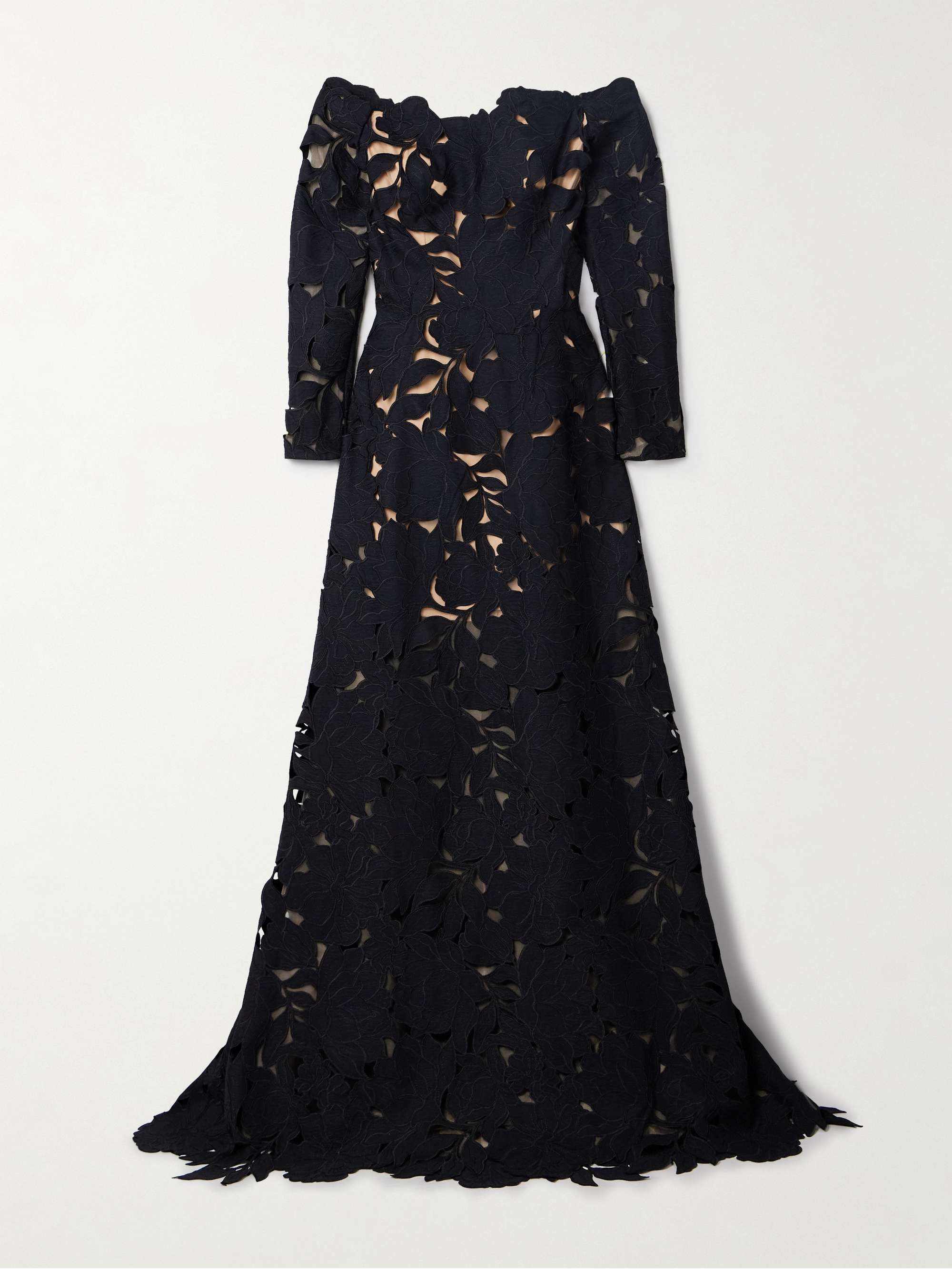 Kasia off-the-shoulder corded lace gown hero visual