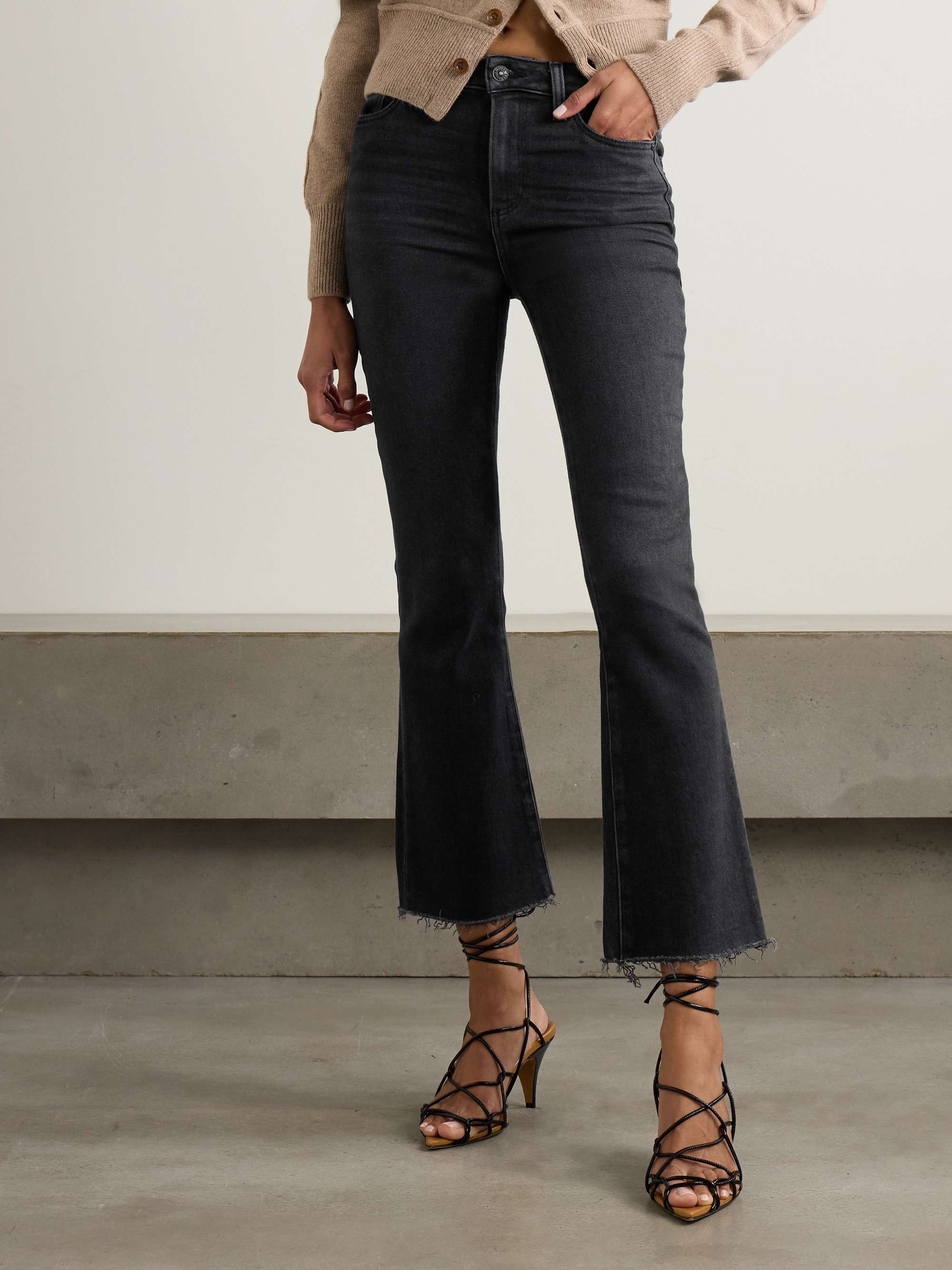 Claudine cropped high-rise flared jeans view