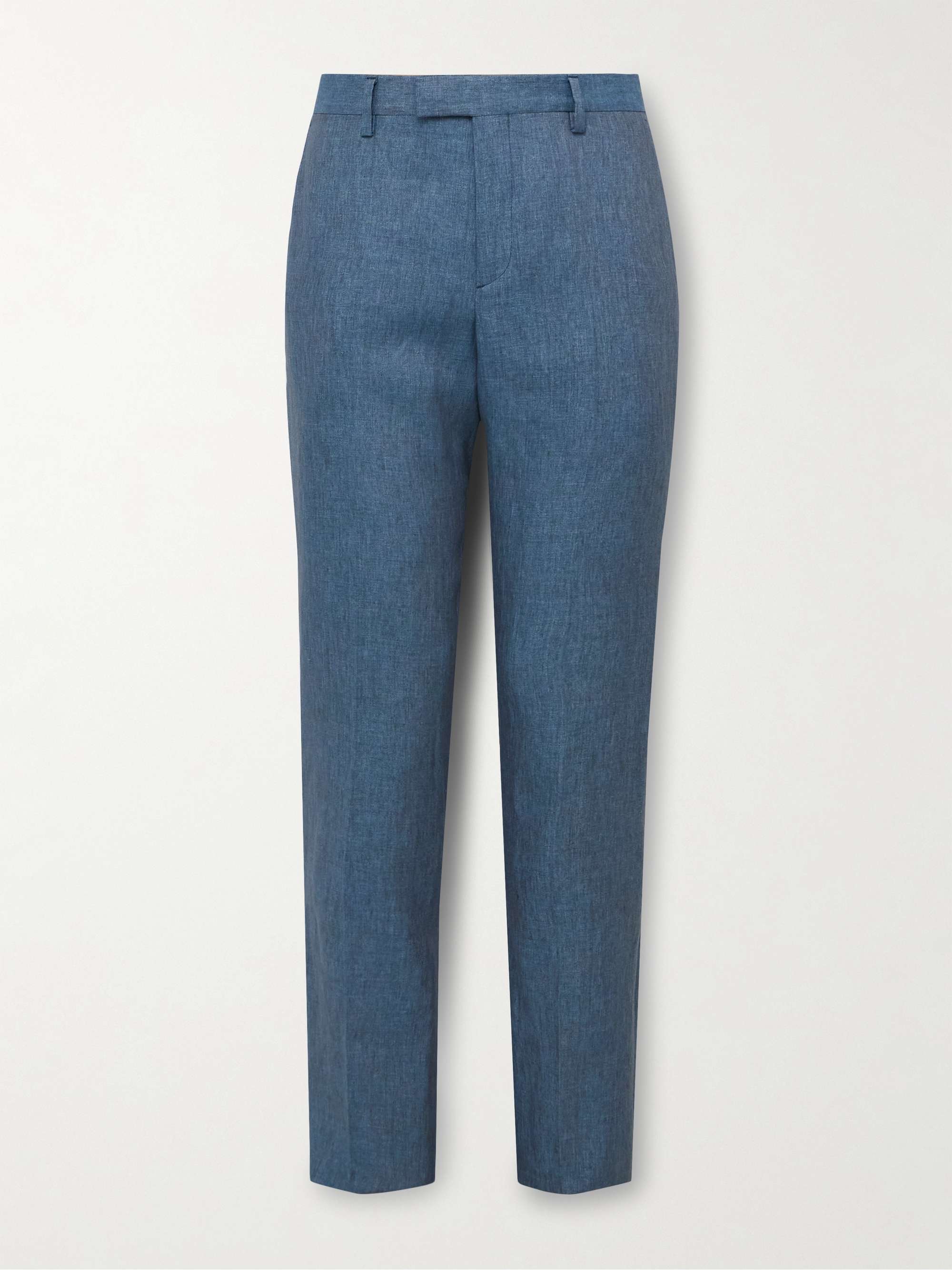 Slim-Fit Tapered Linen Trousers hero visual