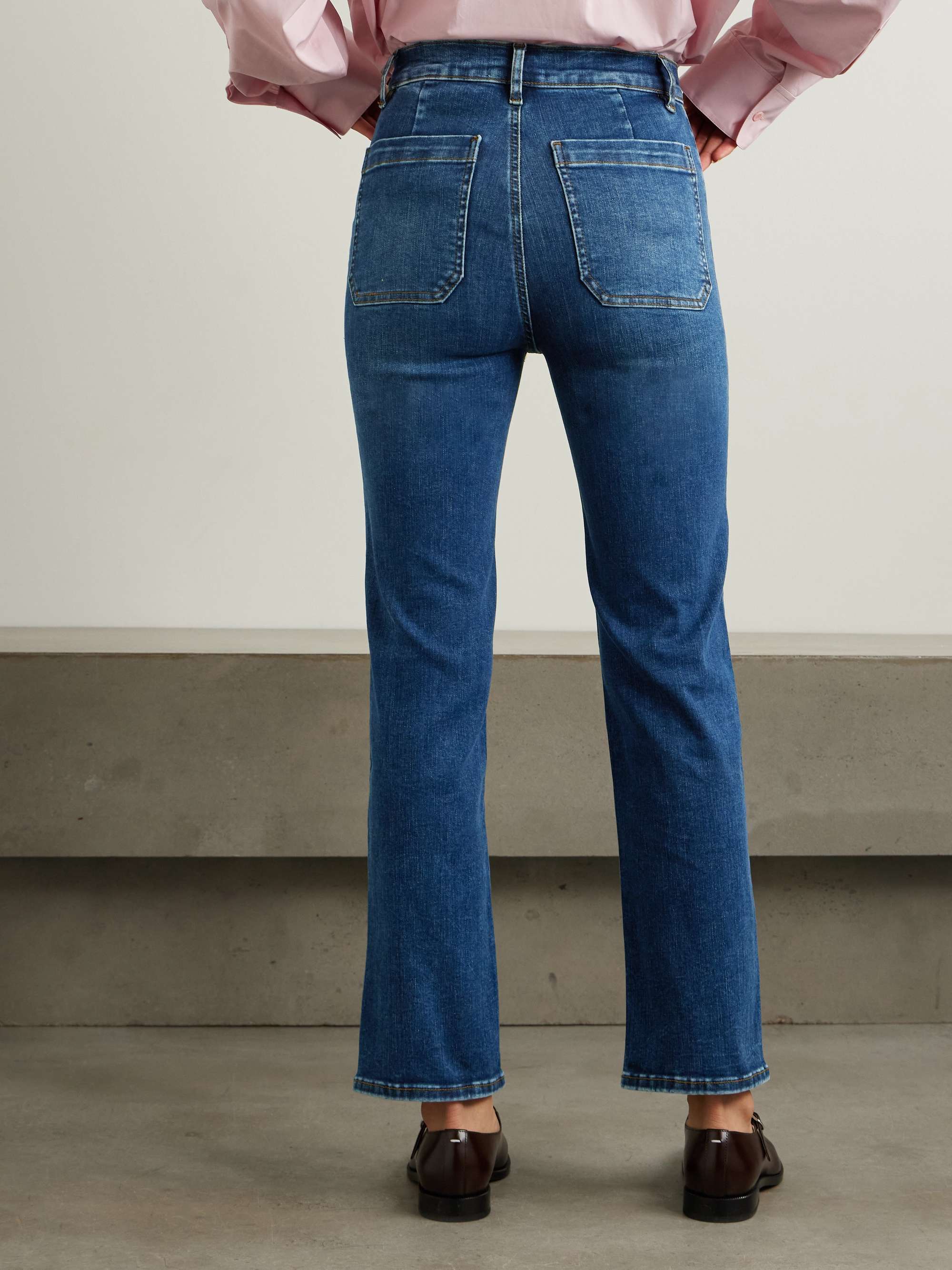 The Utility organic high-rise straight-leg jeans view