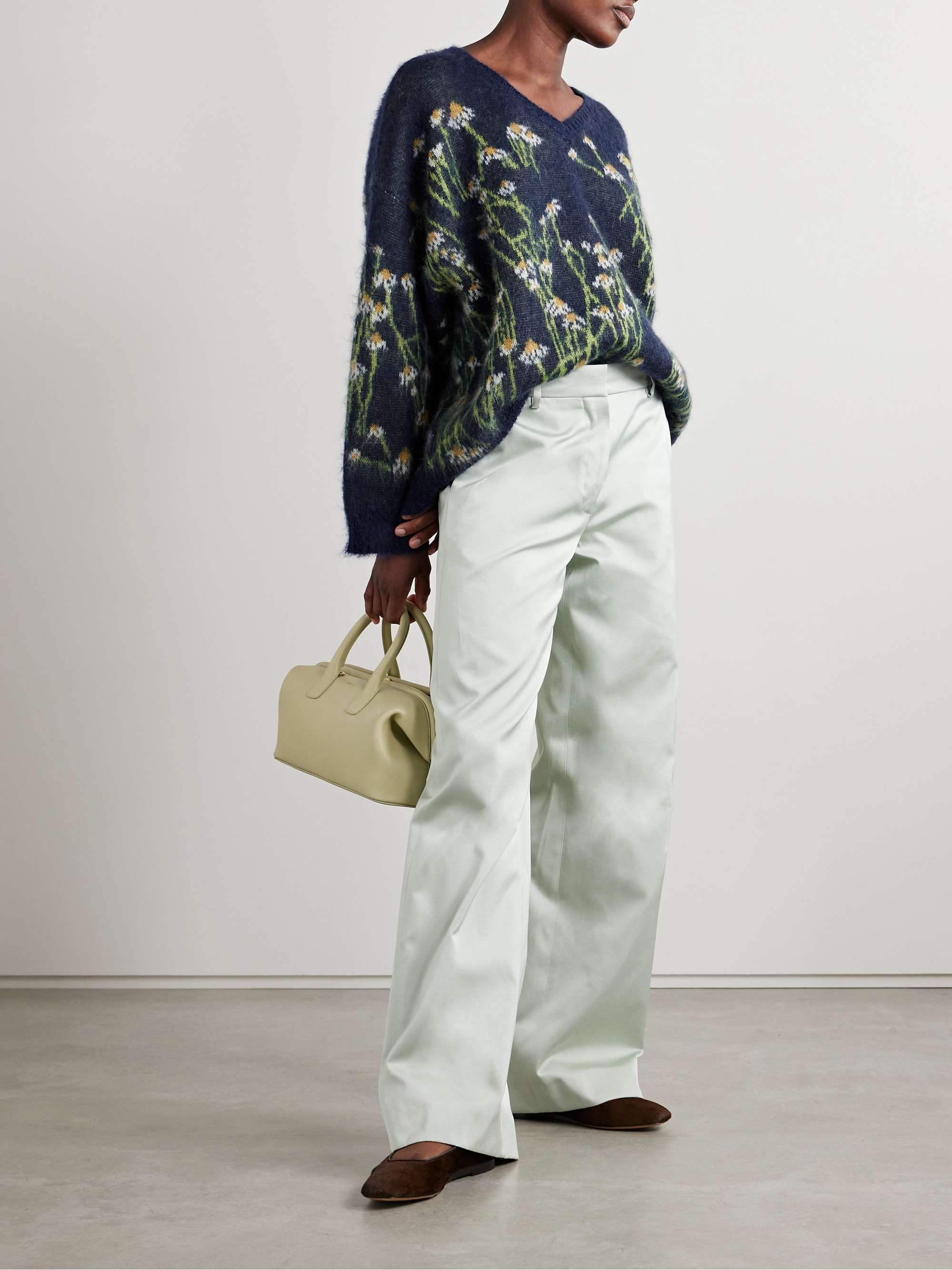 Lala jacquard-knit mohair-blend sweater view