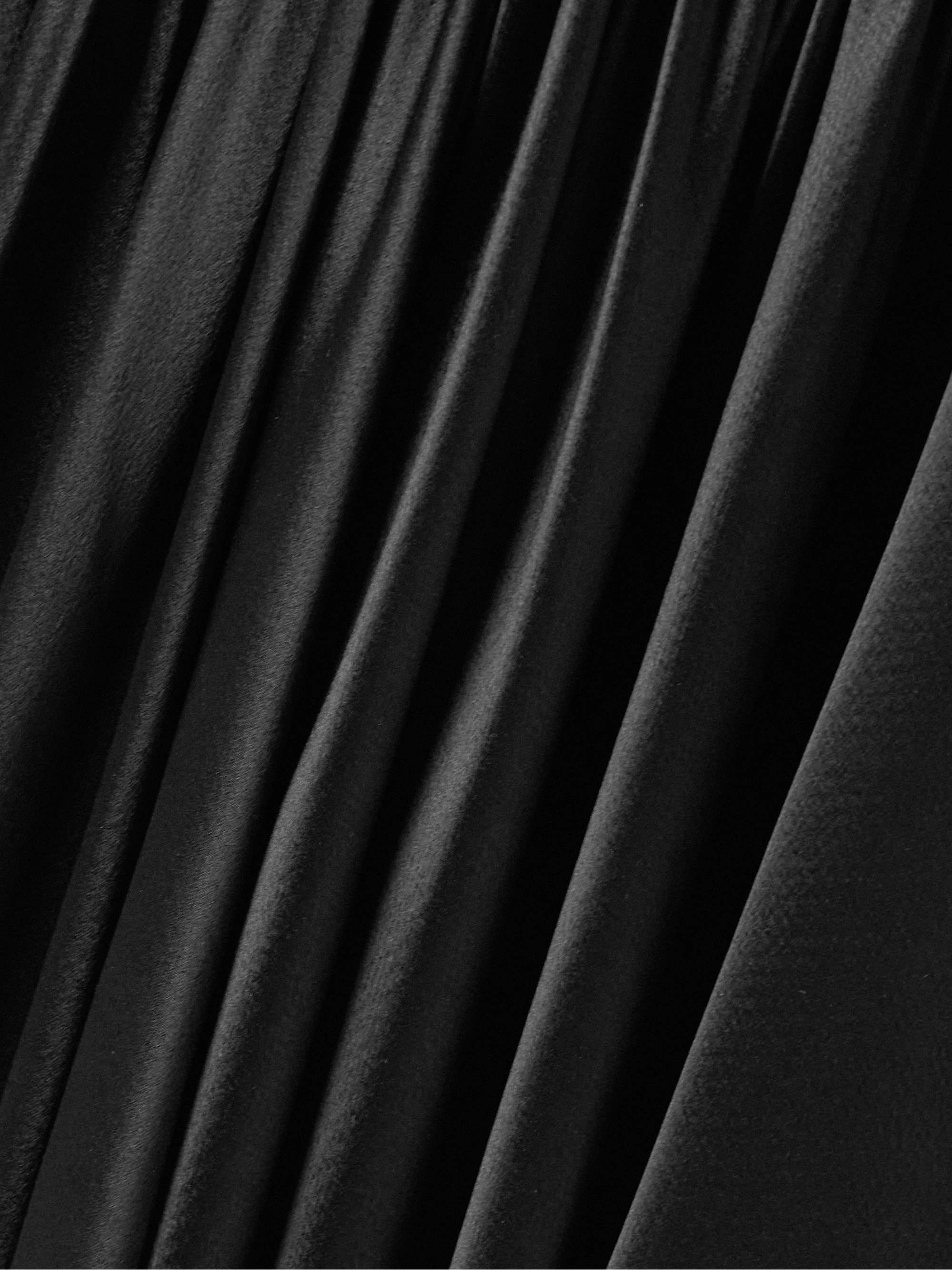 Strapless pleated hammered-satin maxi dress view
